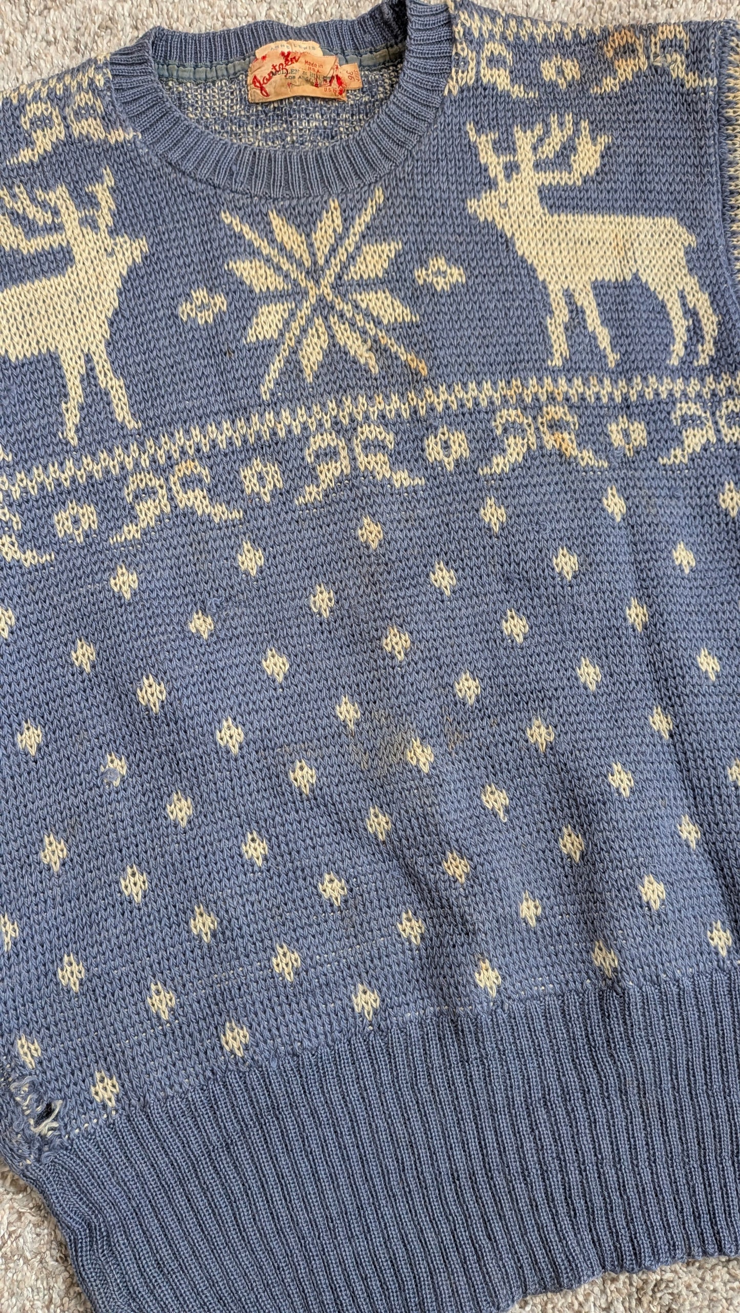 1940s reindeer sweater Sweater Rad Bonnie's Vintage