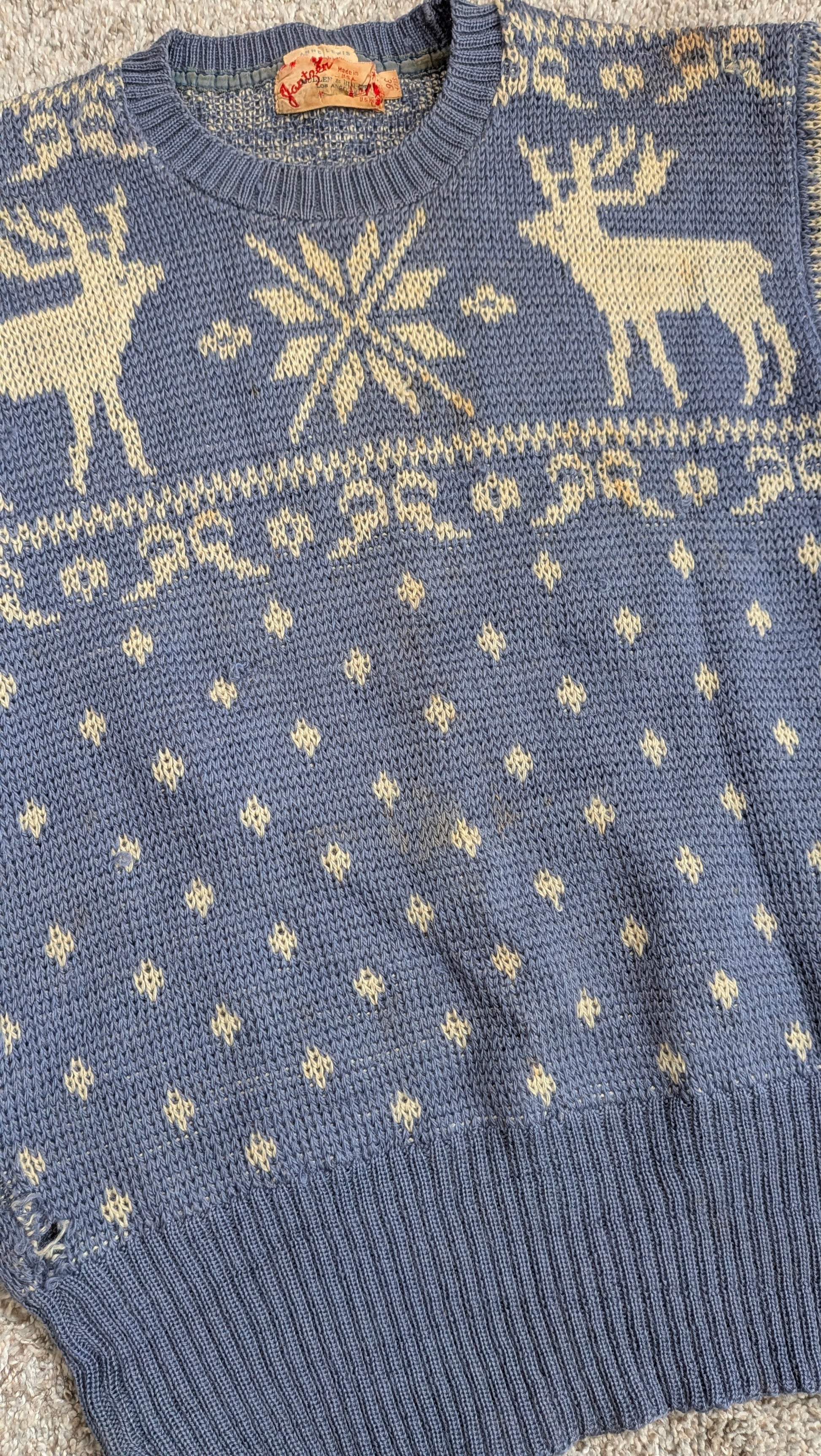 1940s reindeer sweater Sweater Rad Bonnie's Vintage