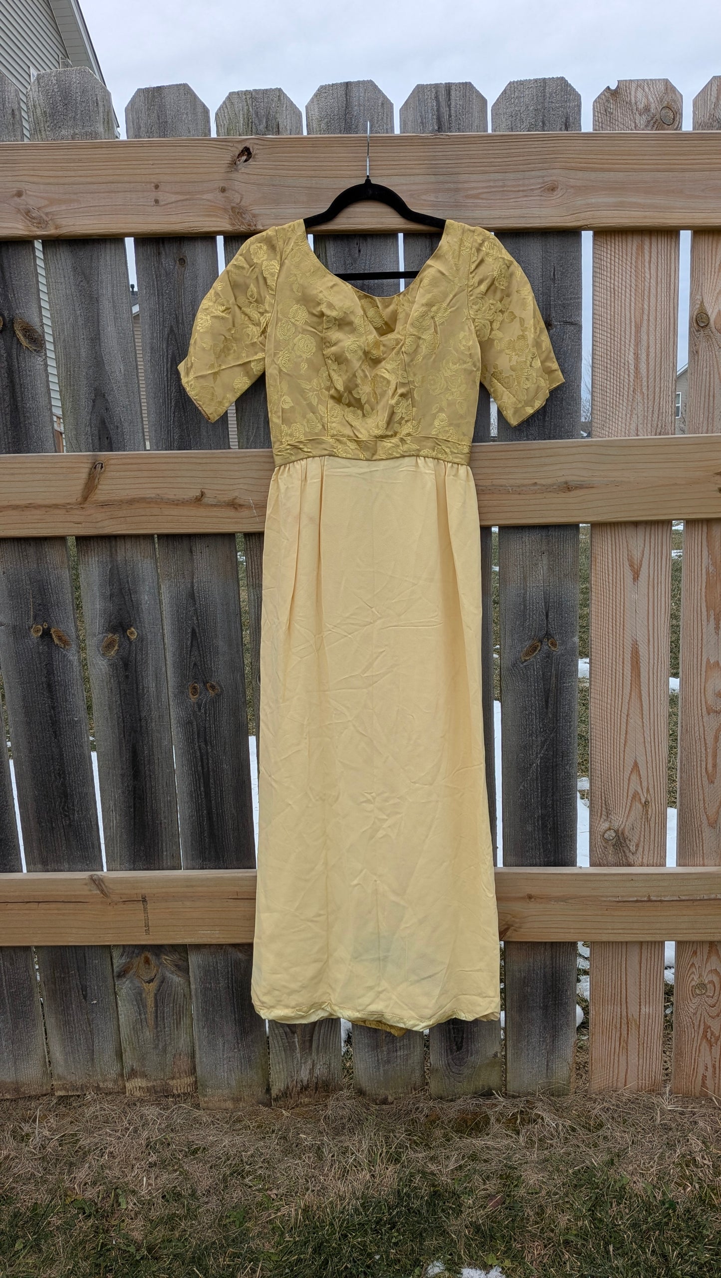 1950s silk brocade gown Dress Rad Bonnie's Vintage