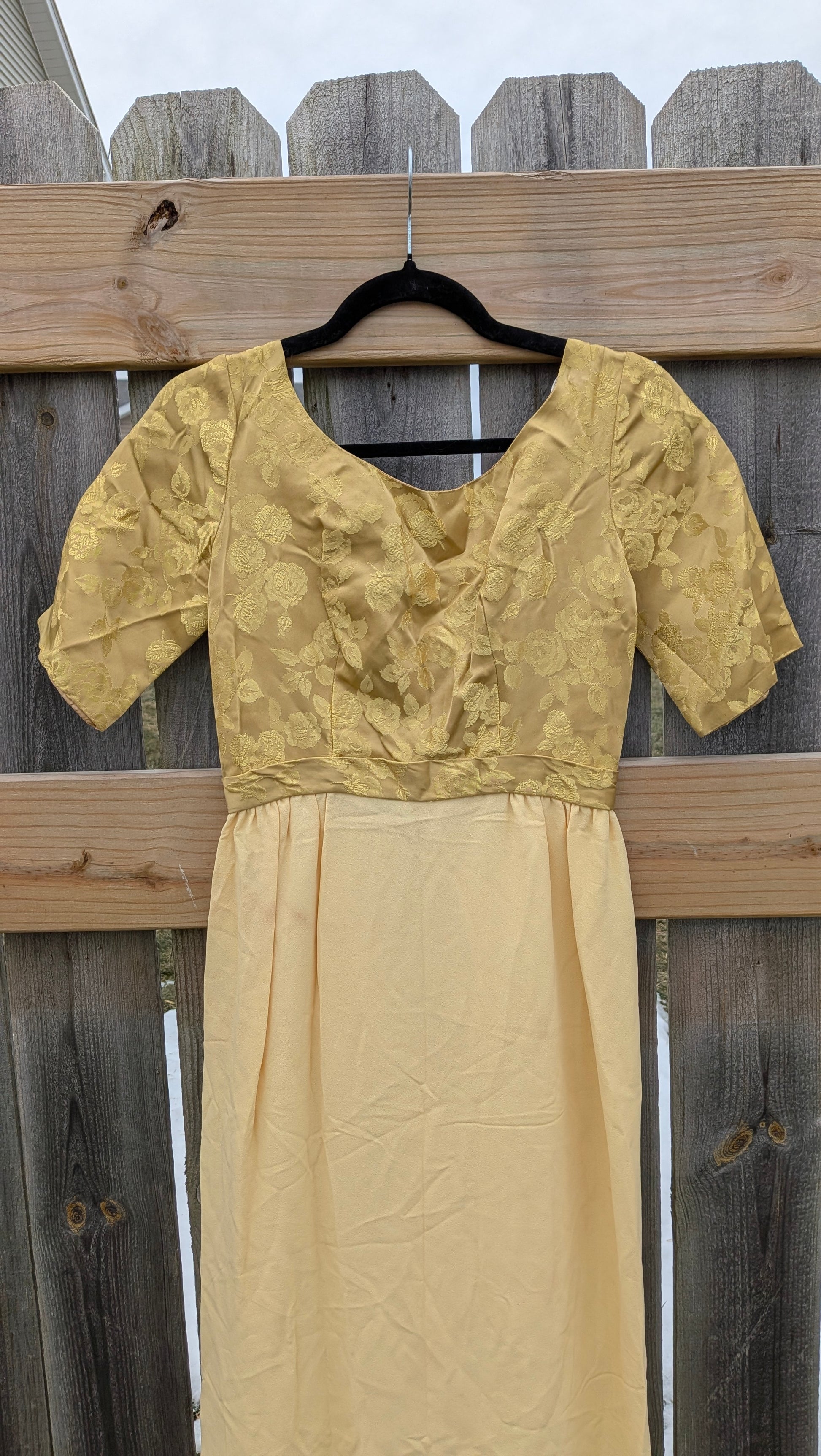 1950s silk brocade gown Dress Rad Bonnie's Vintage