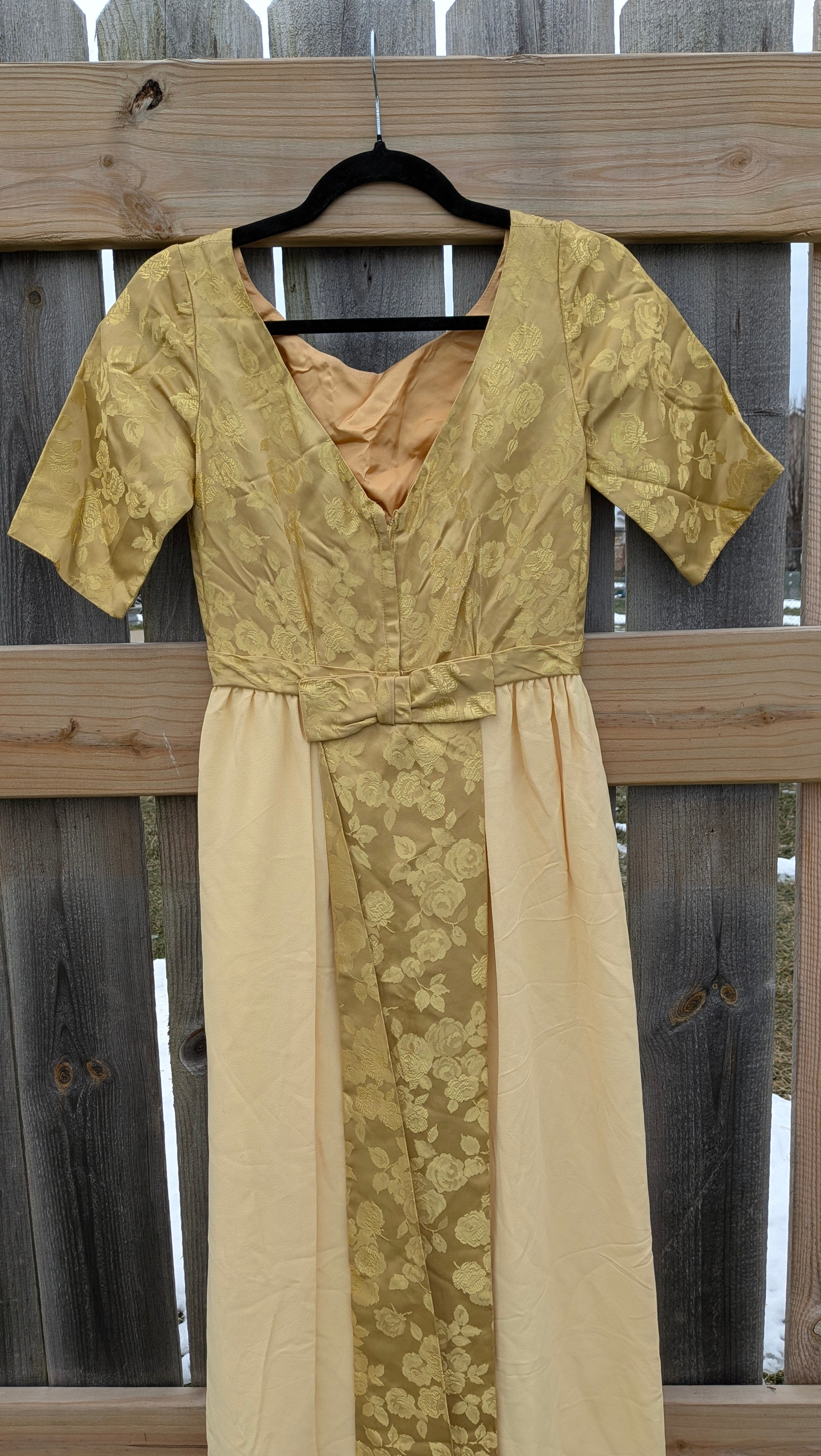 1950s silk brocade gown Dress Rad Bonnie's Vintage