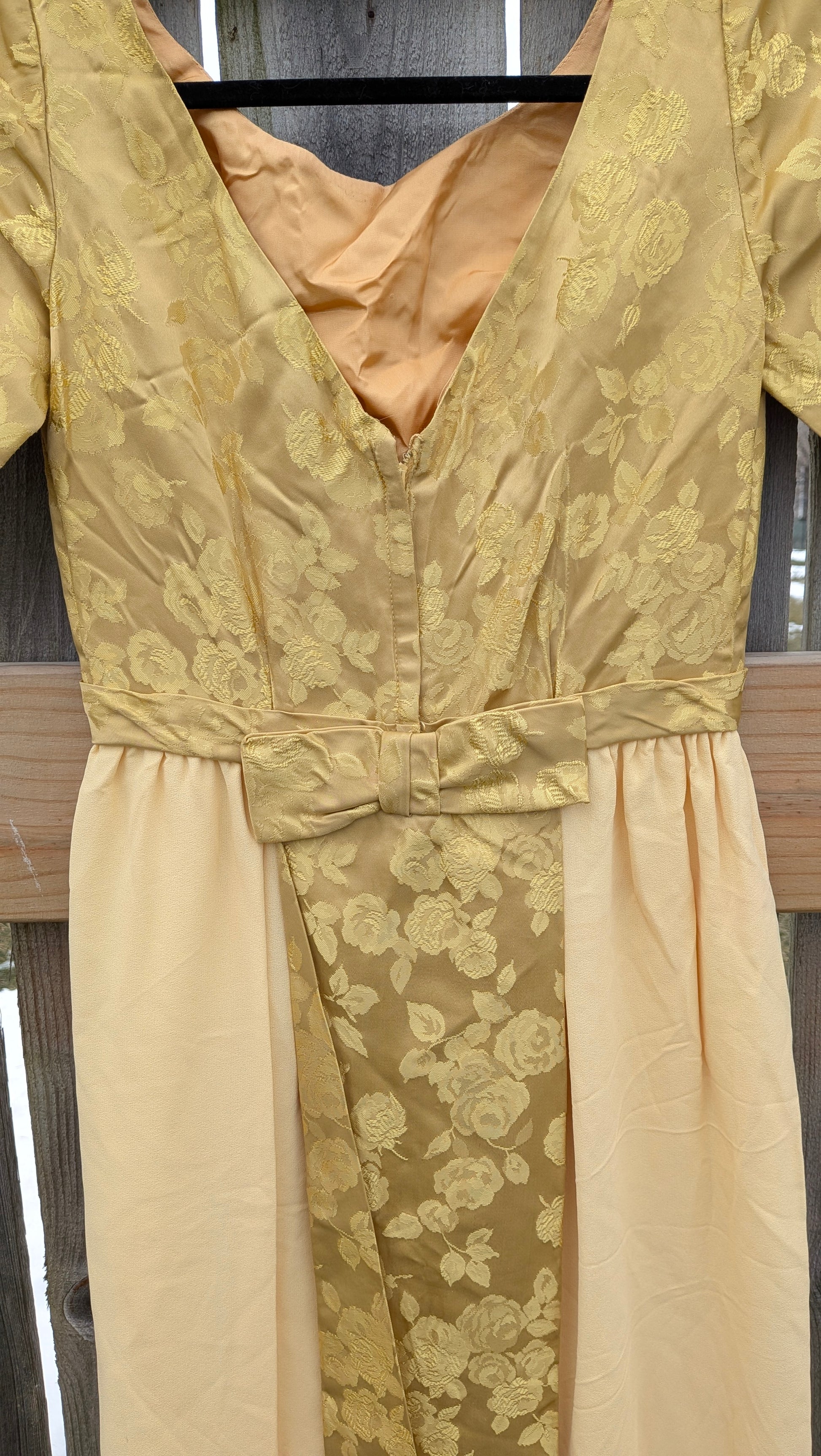 1950s silk brocade gown Dress Rad Bonnie's Vintage