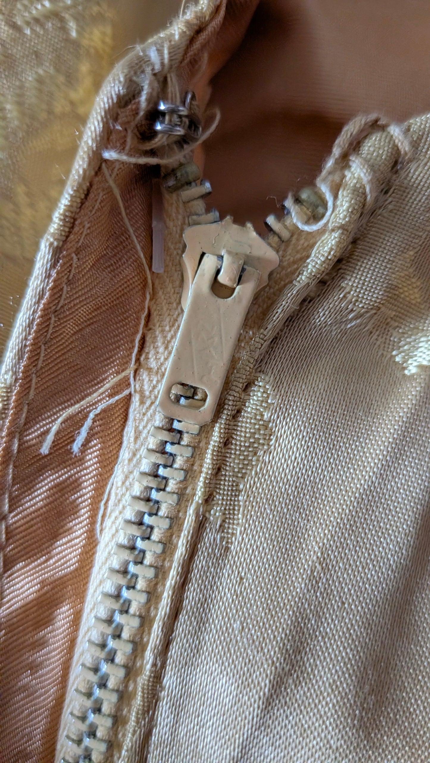 1950s silk brocade gown Dress Rad Bonnie's Vintage