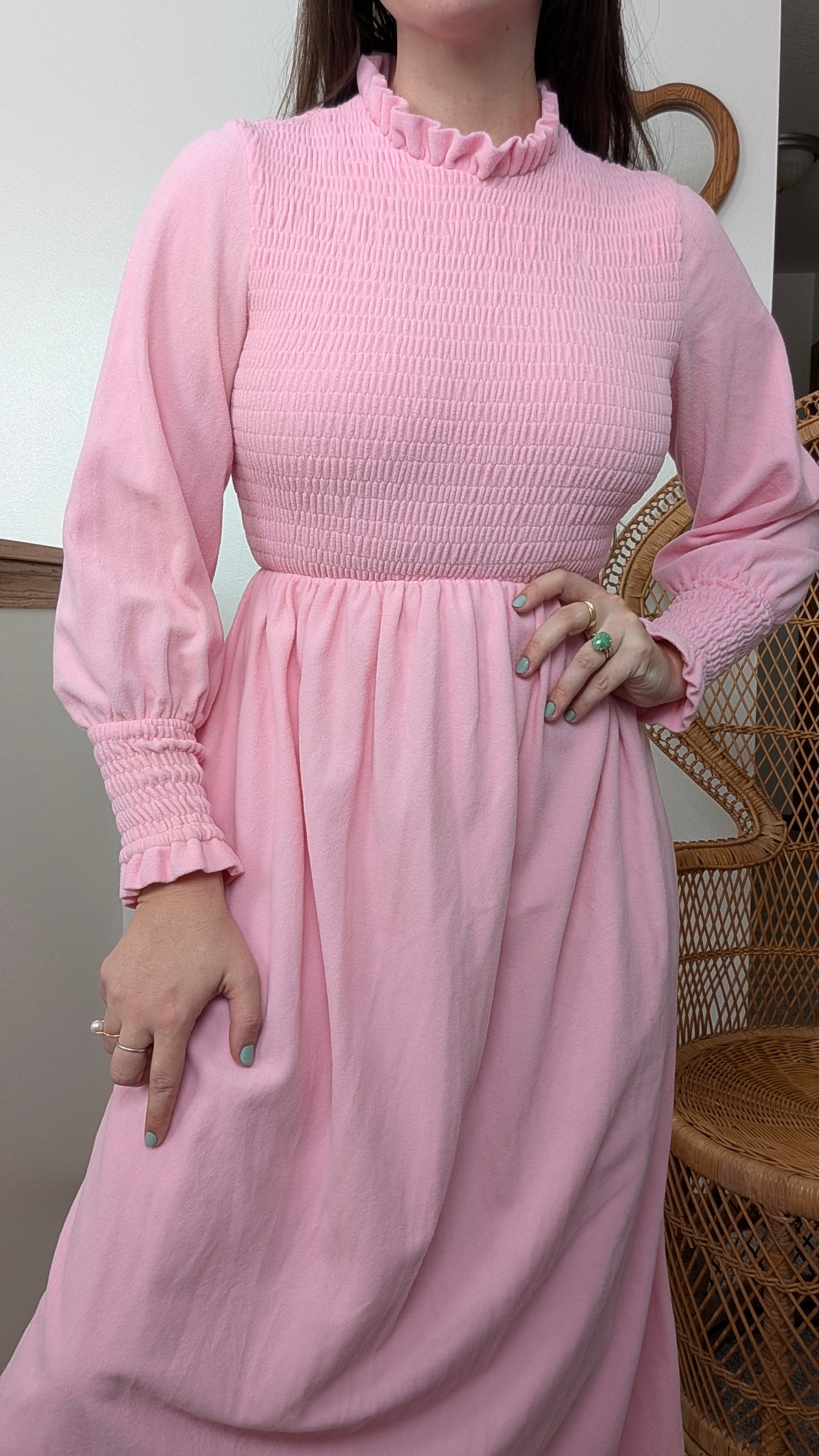 1970s pink dress Dress Rad Bonnie's Vintage