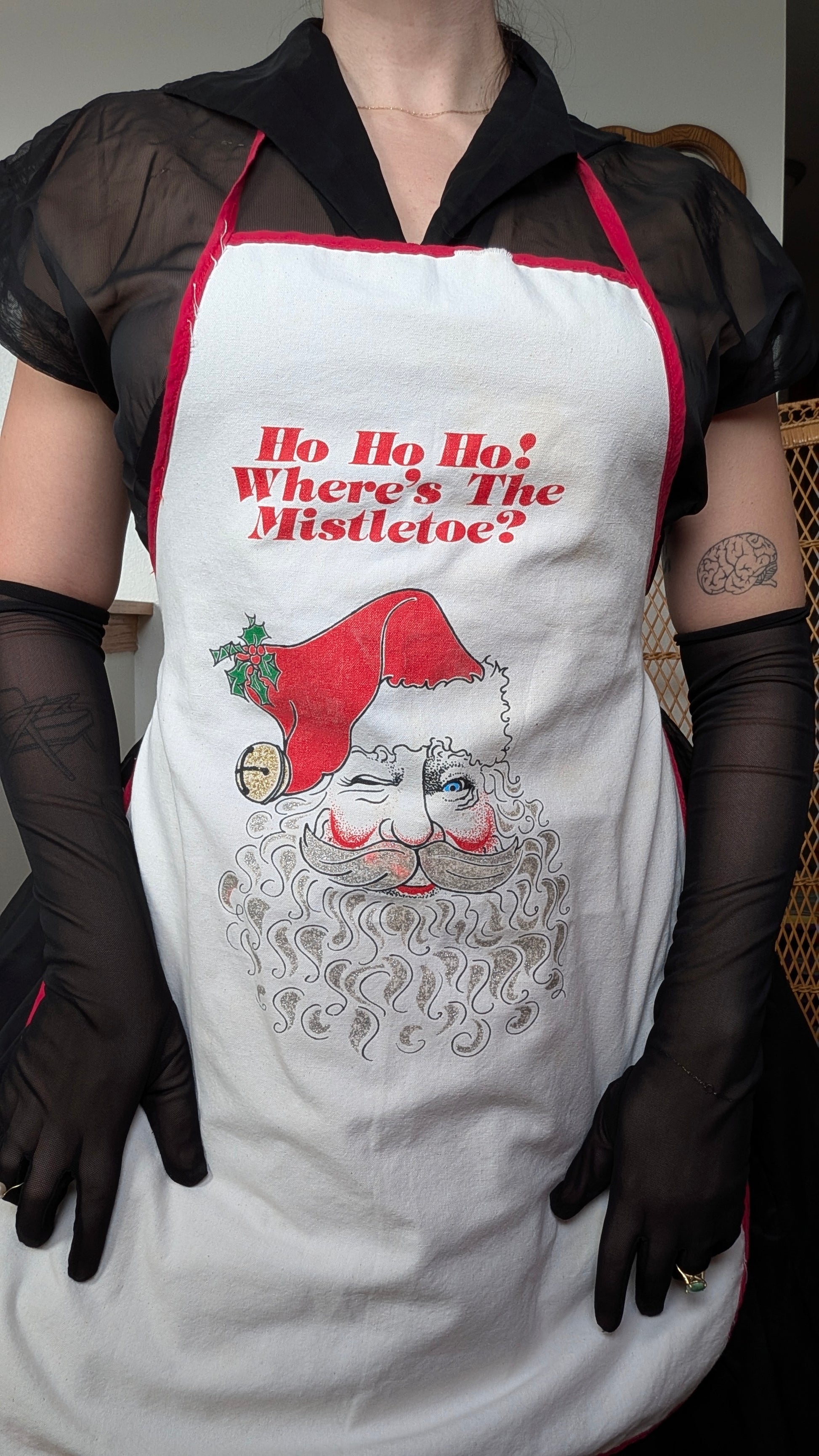 1960s Santa apron apron Rad Bonnie's Vintage