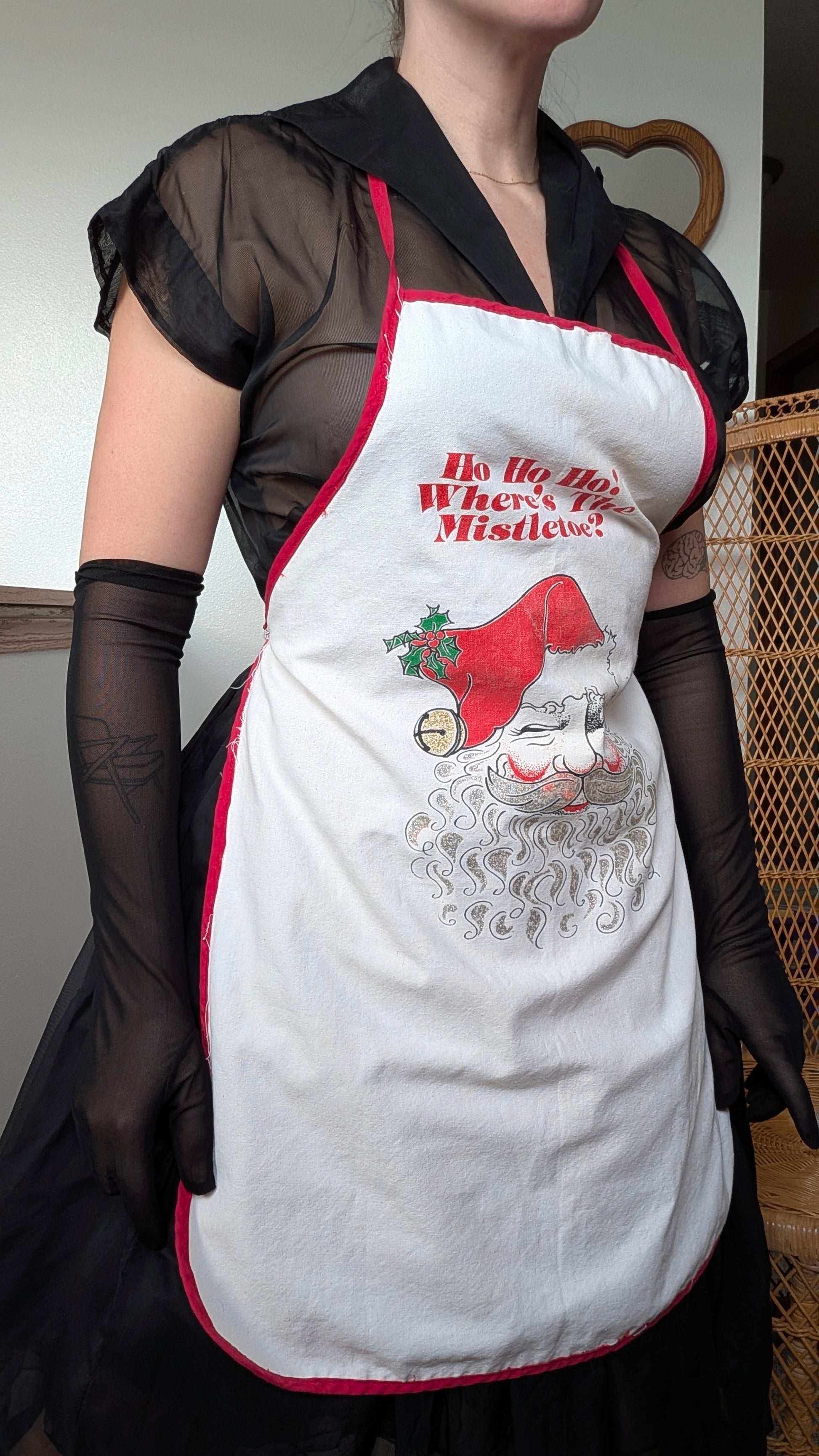 1960s Santa apron apron Rad Bonnie's Vintage