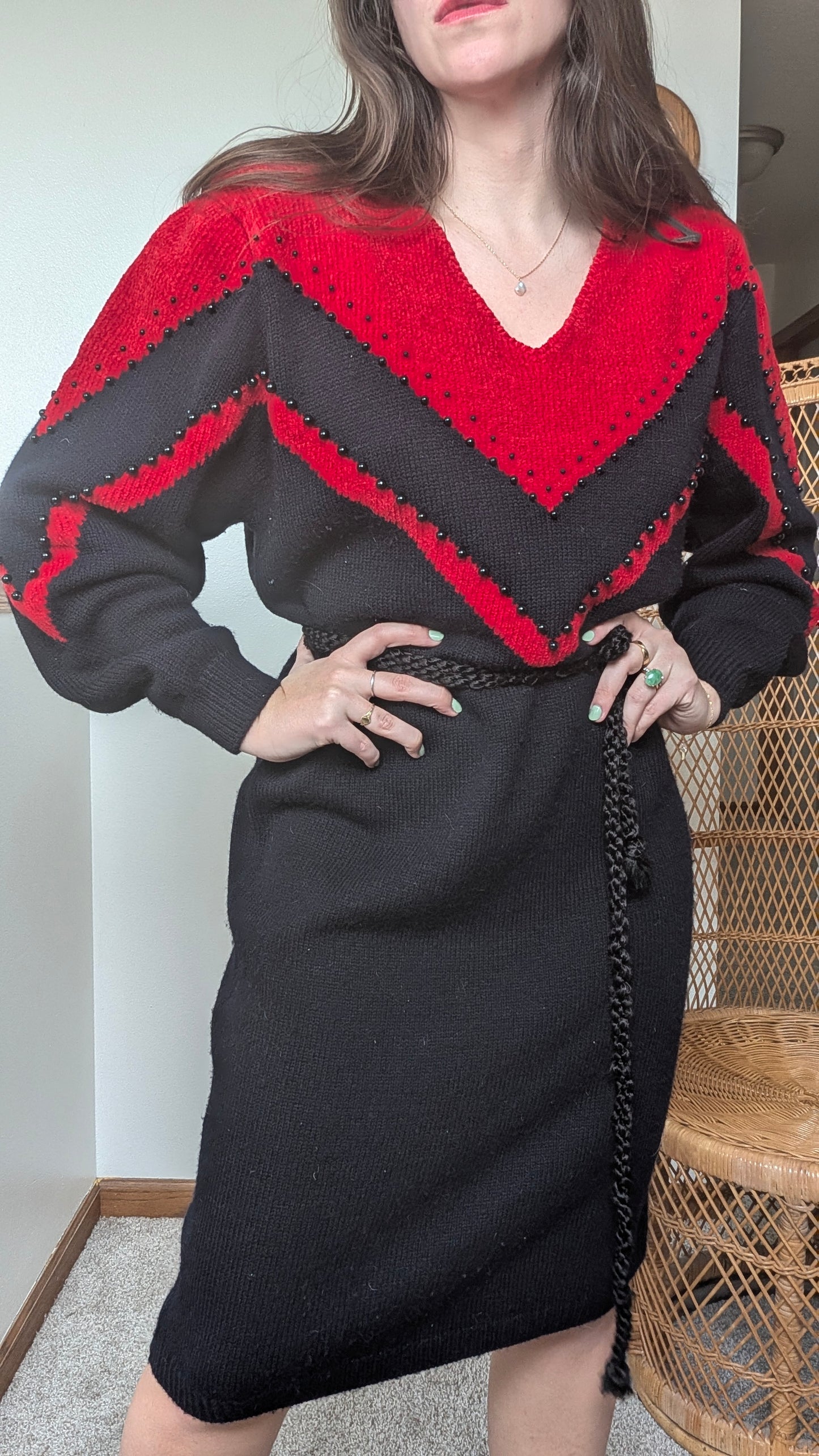 1980s sweater dress sweater dress Rad Bonnie's Vintage