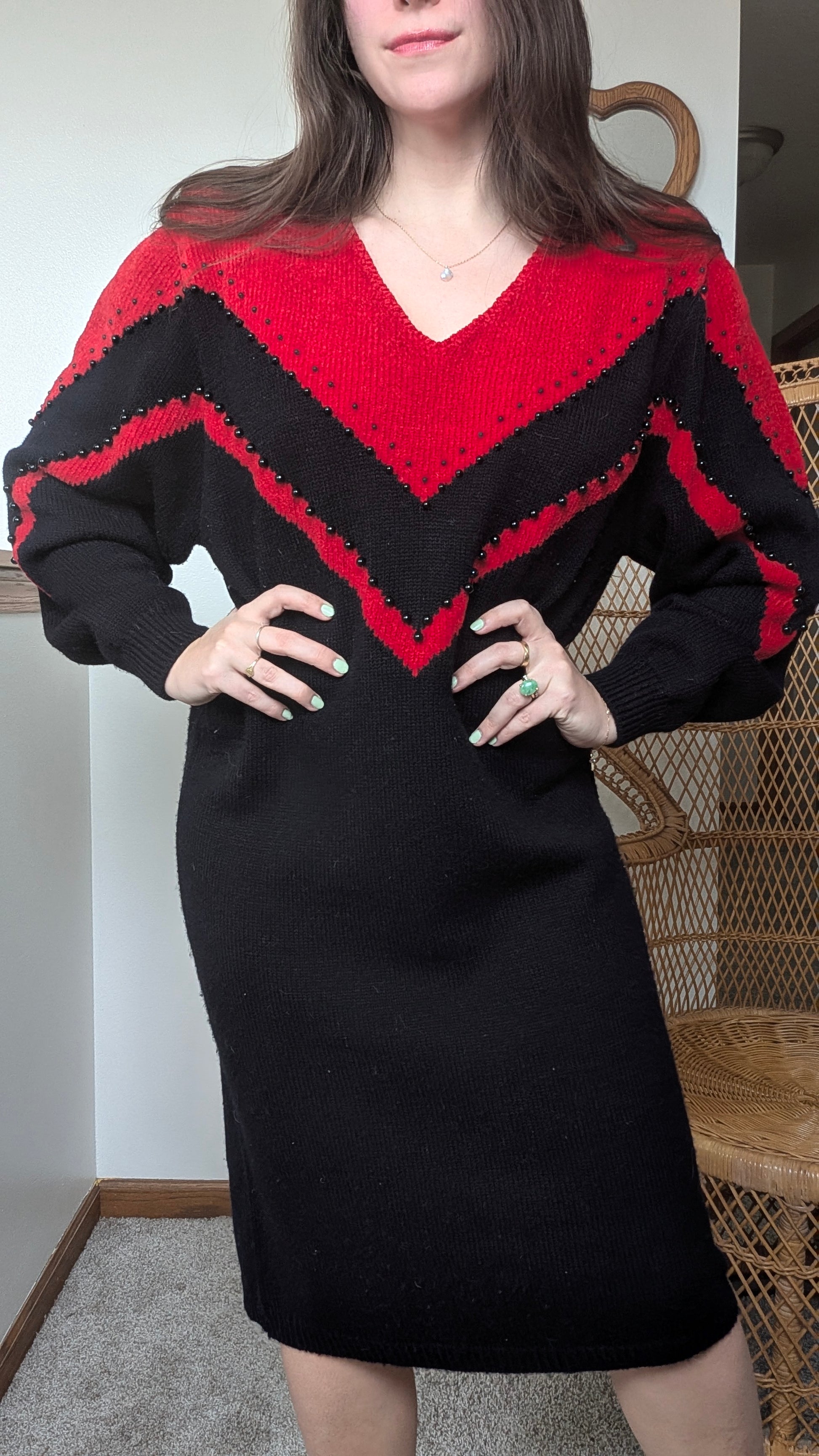 1980s sweater dress sweater dress Rad Bonnie's Vintage