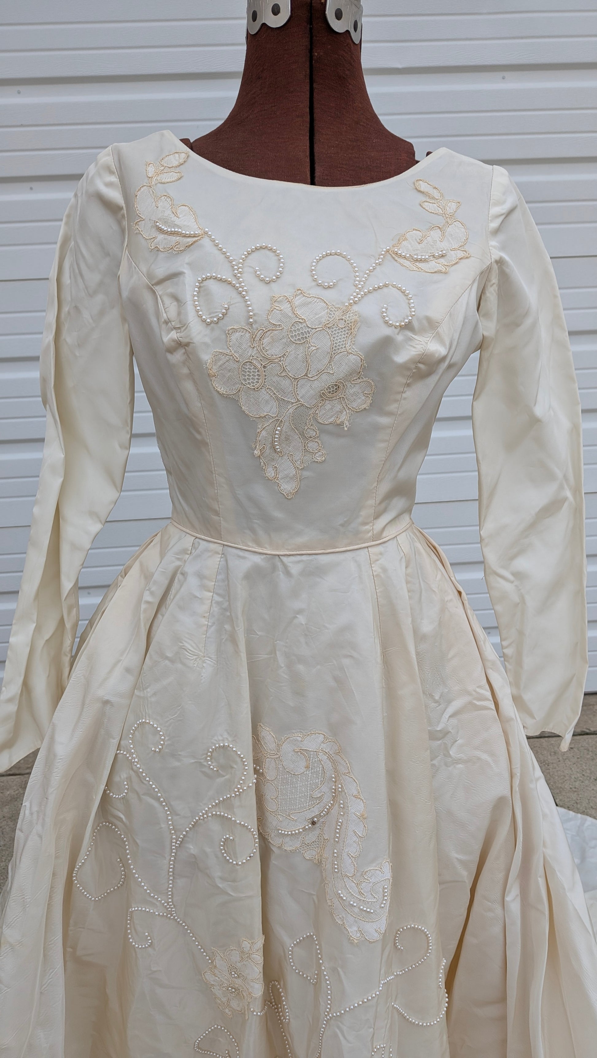 1950s beaded wedding gown Dress Rad Bonnie's Vintage