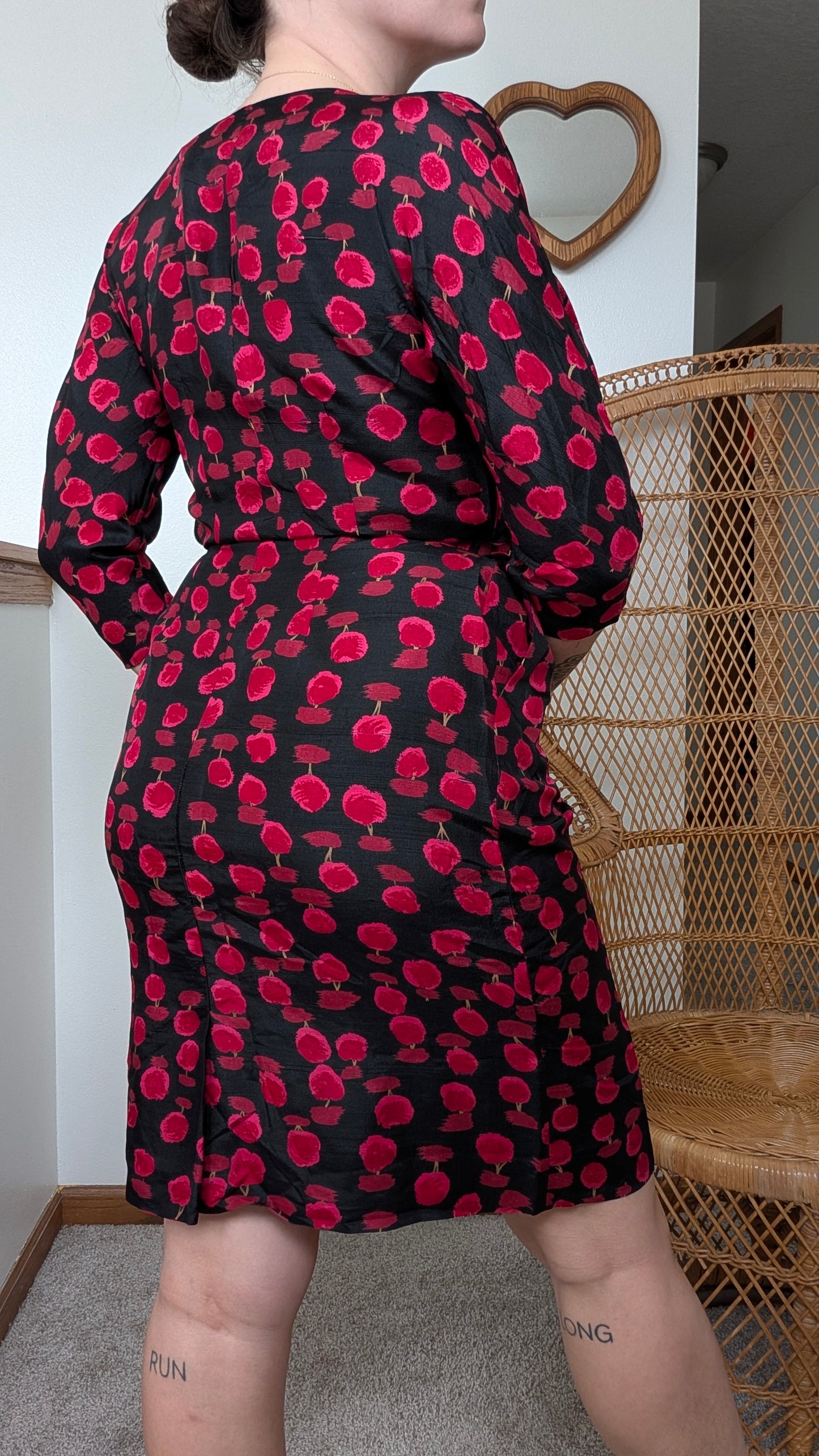 1950s rose dress Dress Rad Bonnie's Vintage