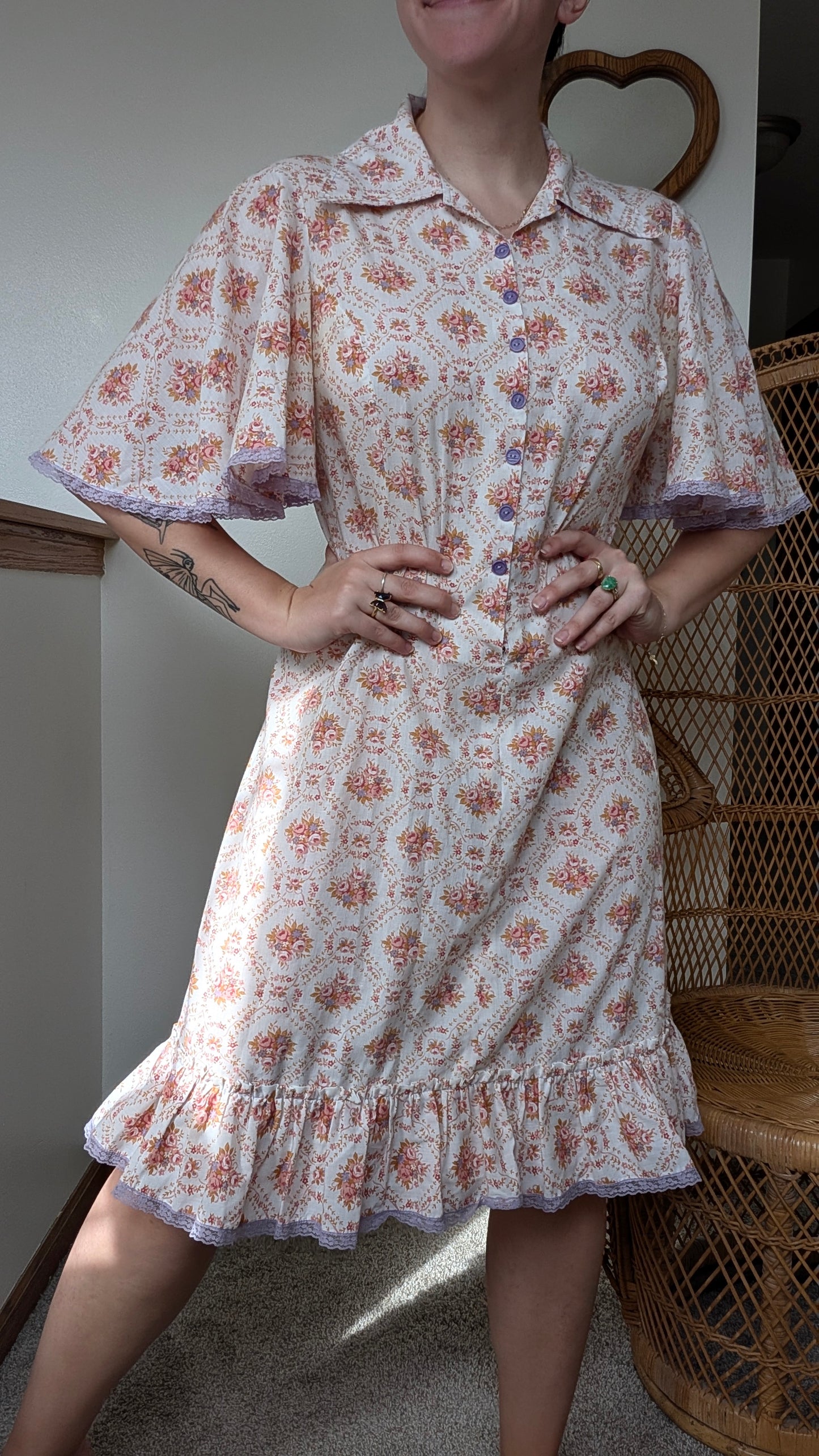 1970s floral dress Dress Rad Bonnie's Vintage