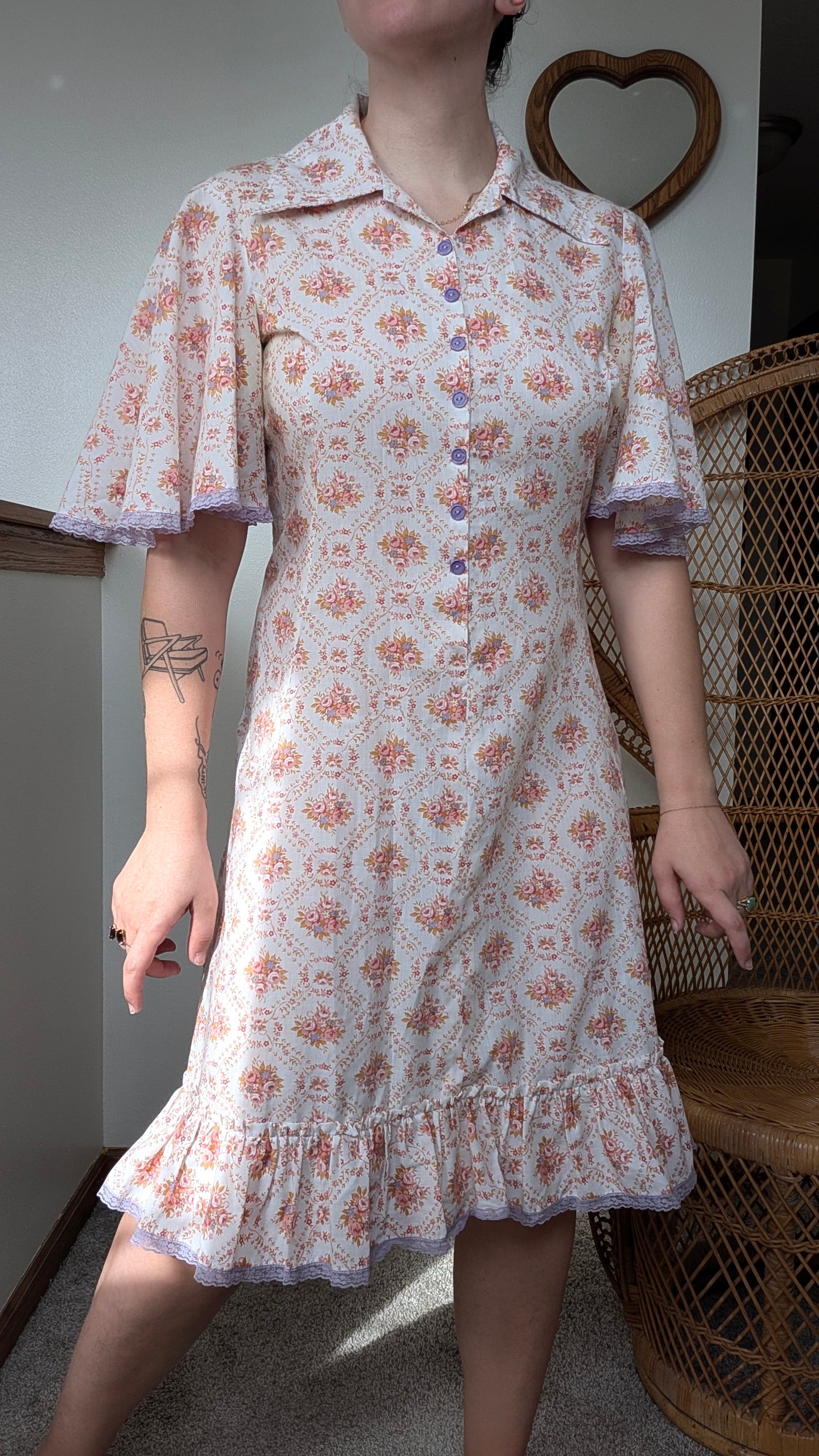1970s floral dress Dress Rad Bonnie's Vintage