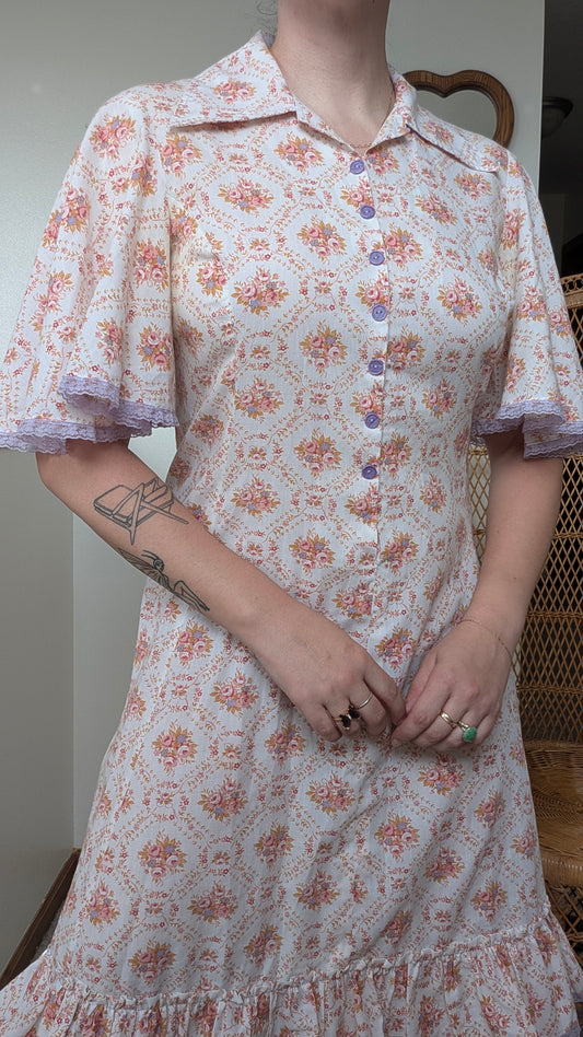 1970s floral dress Dress Rad Bonnie's Vintage