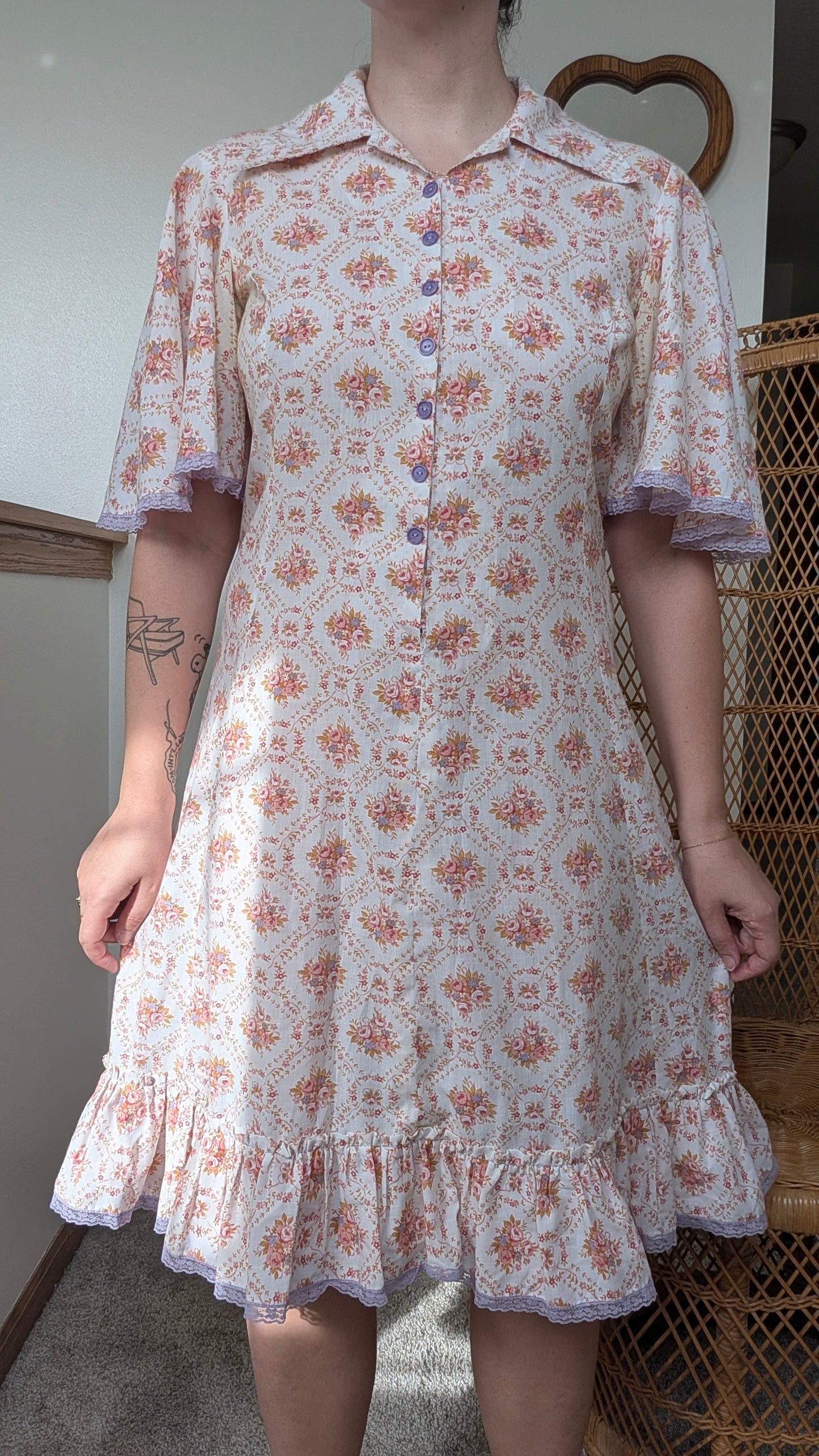 1970s floral dress Dress Rad Bonnie's Vintage