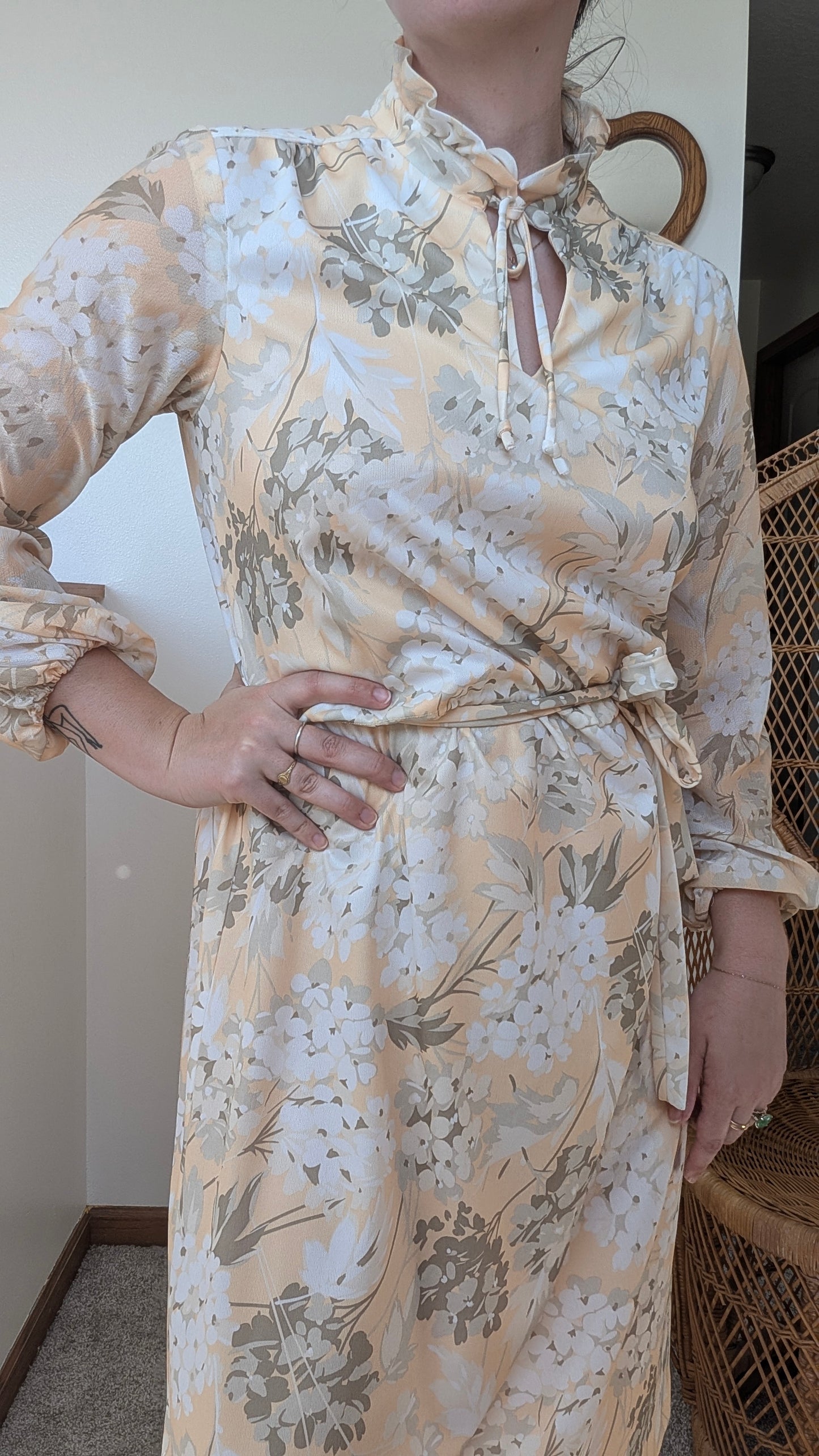 1970s floral dress Dress Rad Bonnie's Vintage