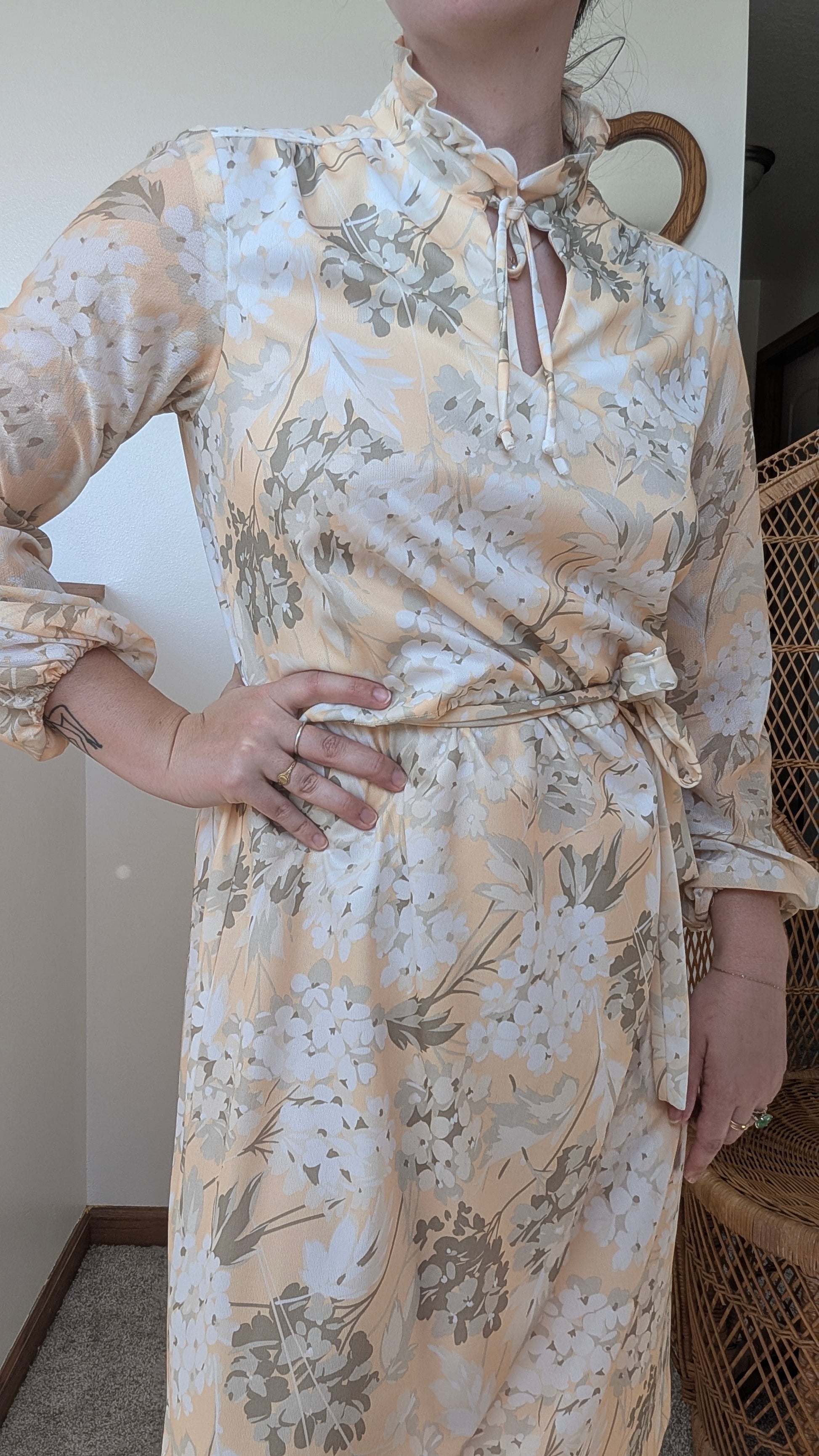 1970s floral dress Dress Rad Bonnie's Vintage