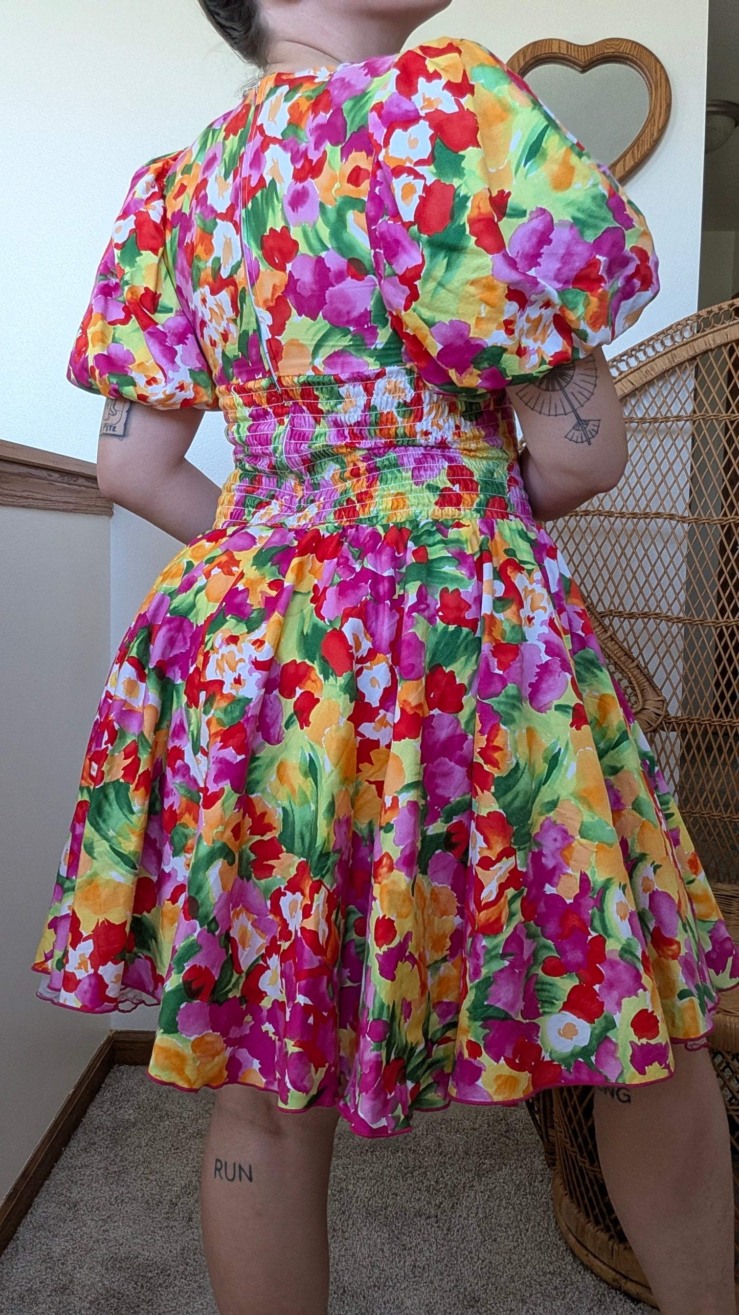 1990s floral puff dress Dress Rad Bonnie's Vintage