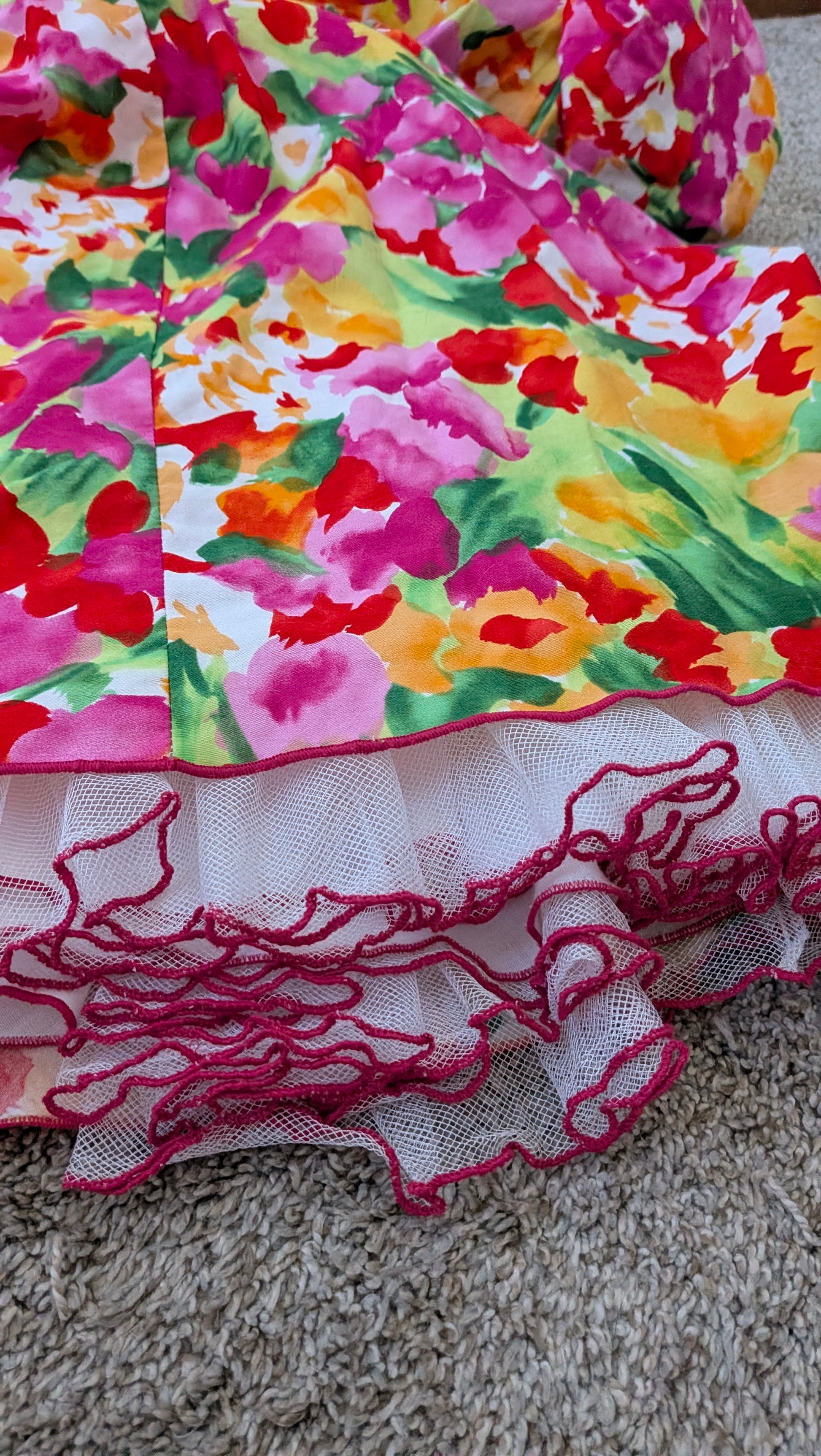 1990s floral puff dress Dress Rad Bonnie's Vintage