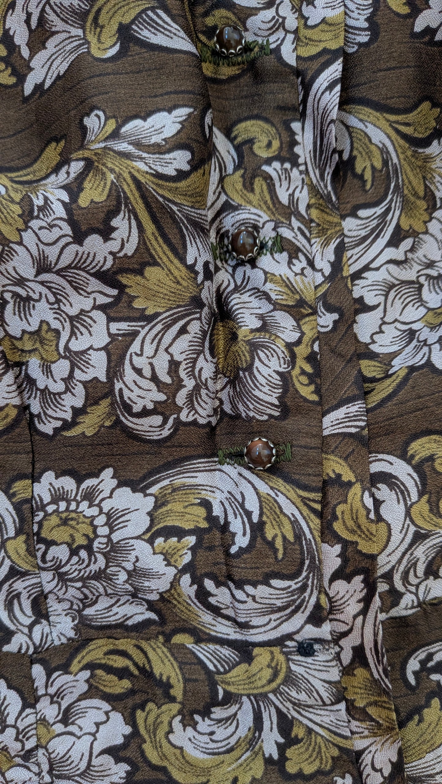 1950s silk floral dress Dress Rad Bonnie's Vintage