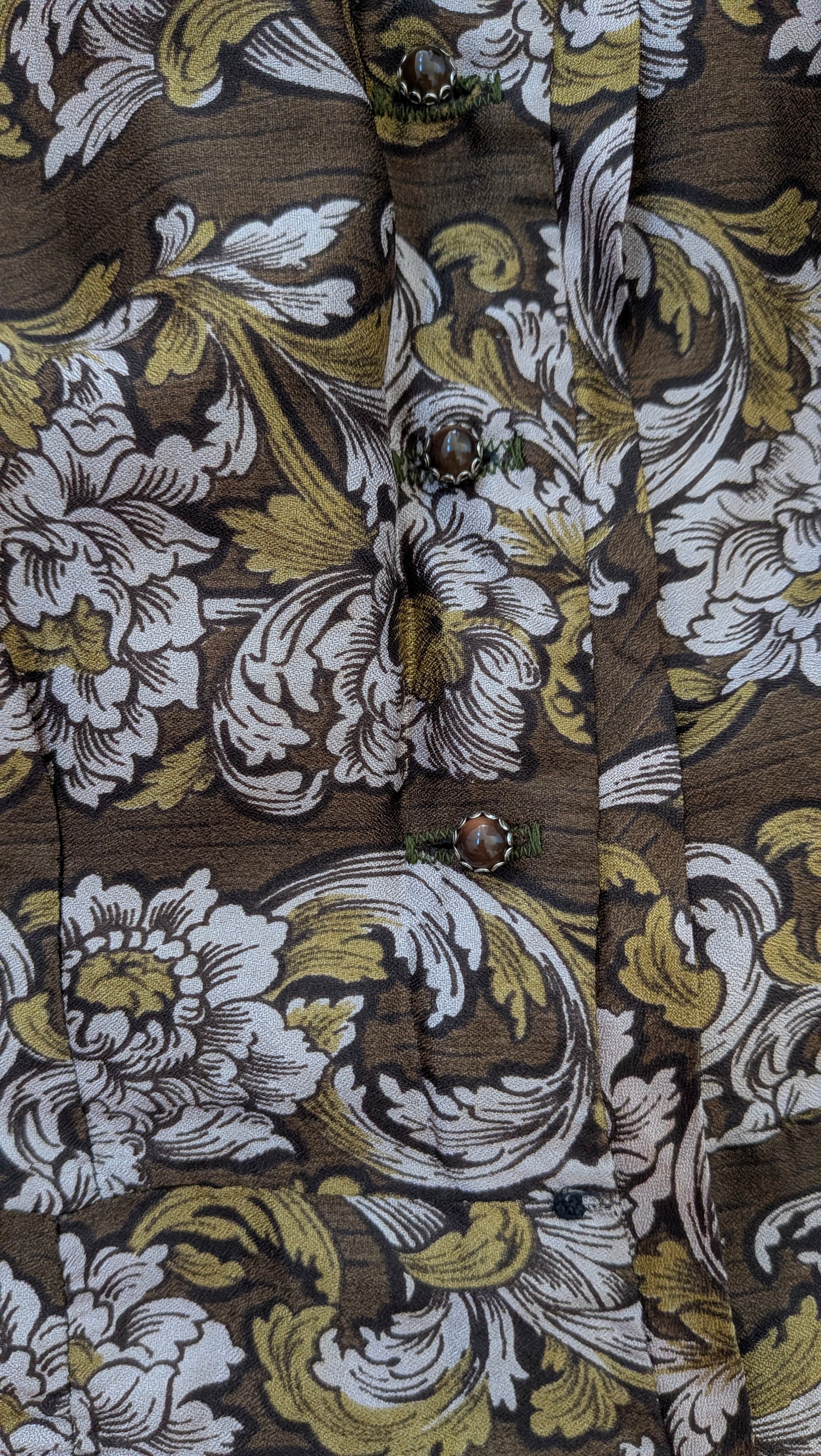 1950s silk floral dress Dress Rad Bonnie's Vintage