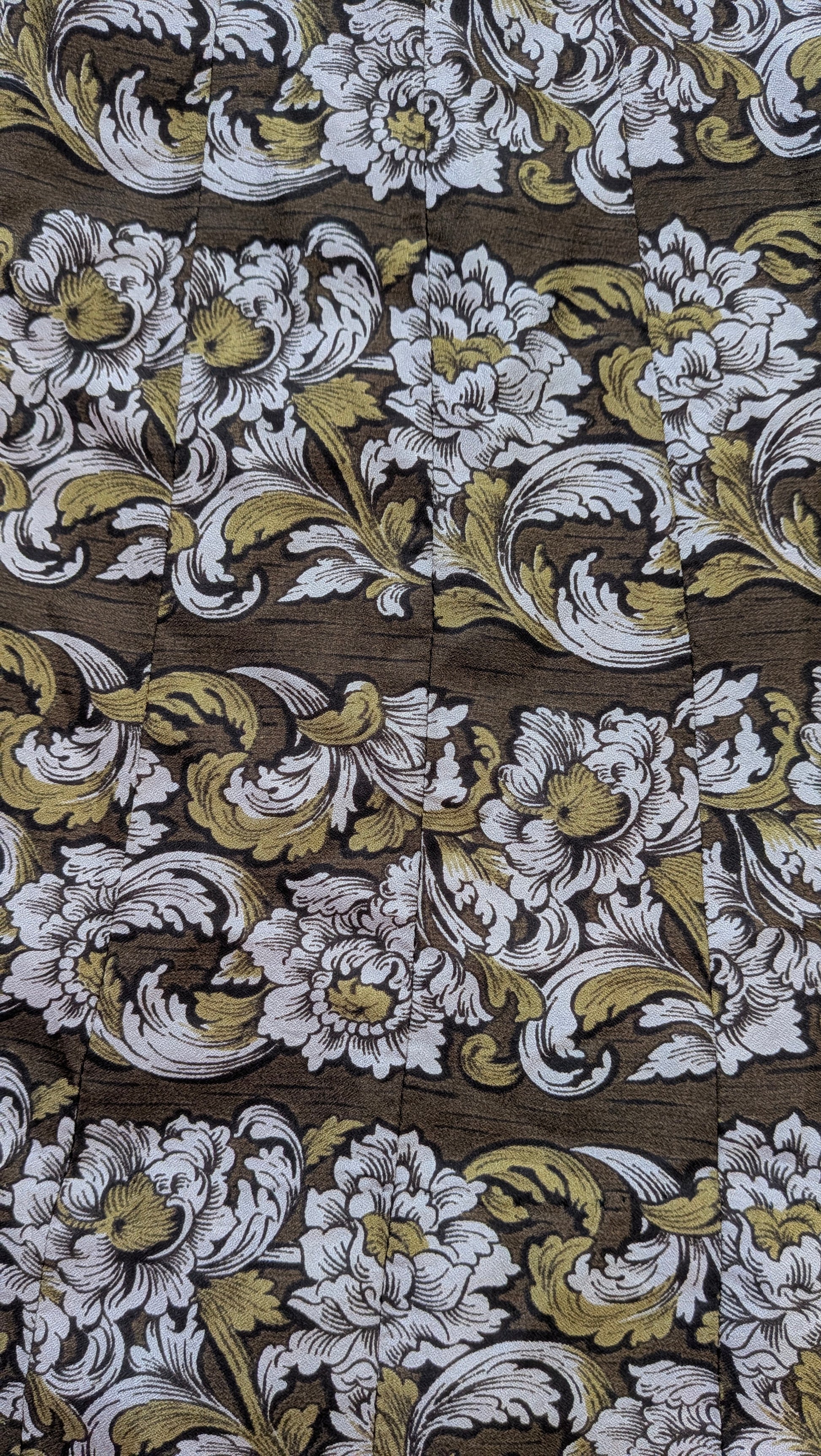 1950s silk floral dress Dress Rad Bonnie's Vintage