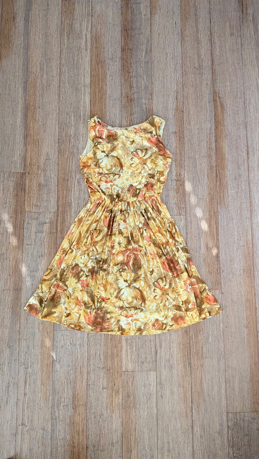 1950s sunny floral dress Dress Rad Bonnie's Vintage