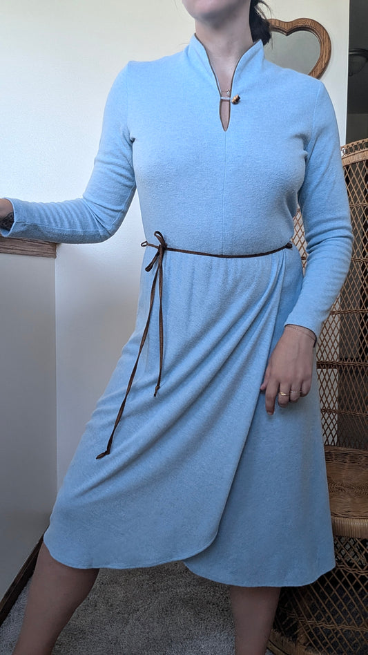 1970s light blue dress Dress Rad Bonnie's Vintage