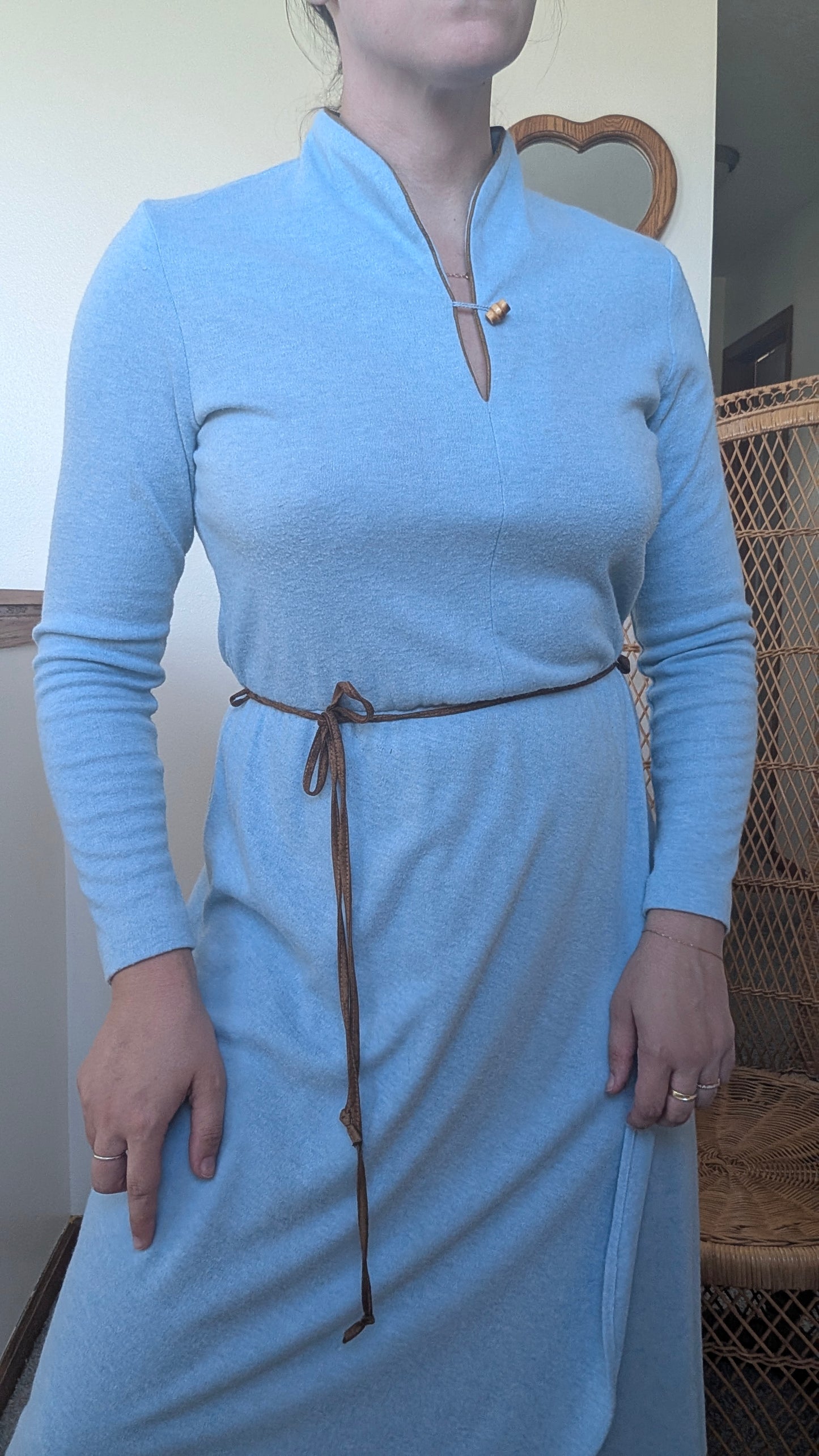 1970s light blue dress Dress Rad Bonnie's Vintage