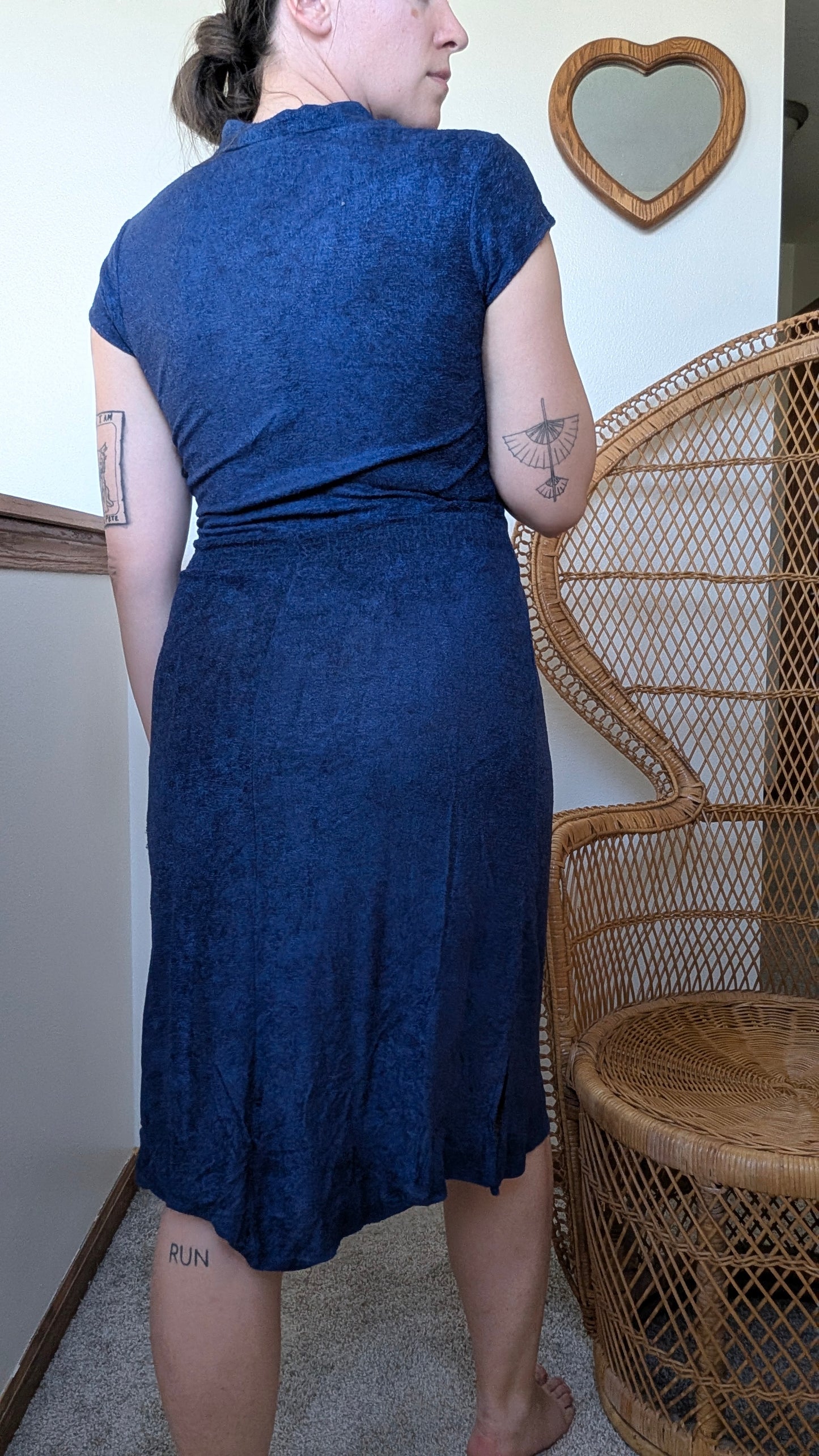 1970s navy dress Dress Rad Bonnie's Vintage