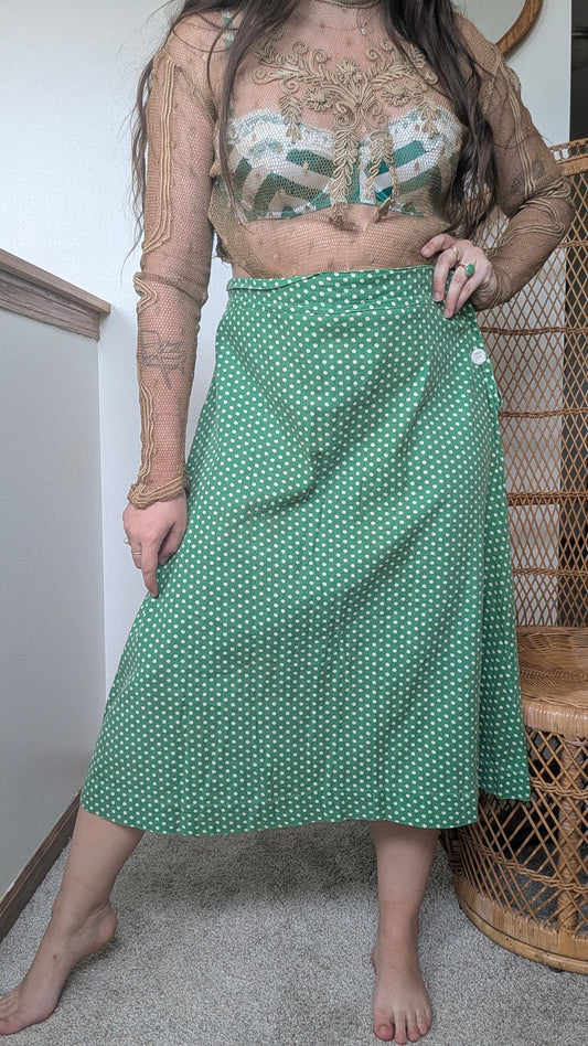 1930s polka dot skirt