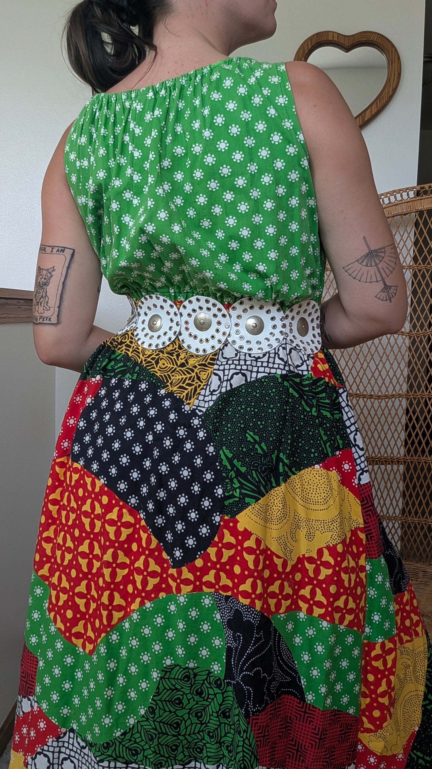 1970s colorful maxi