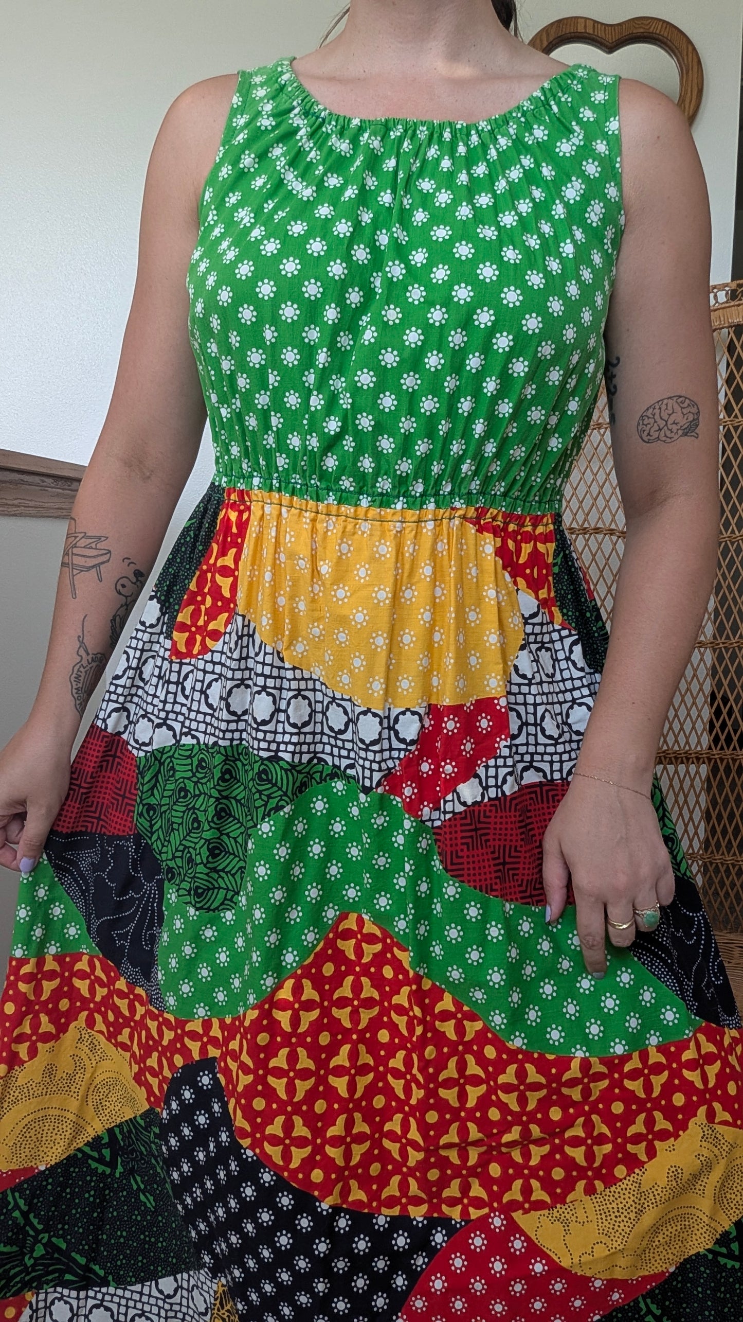 1970s colorful maxi