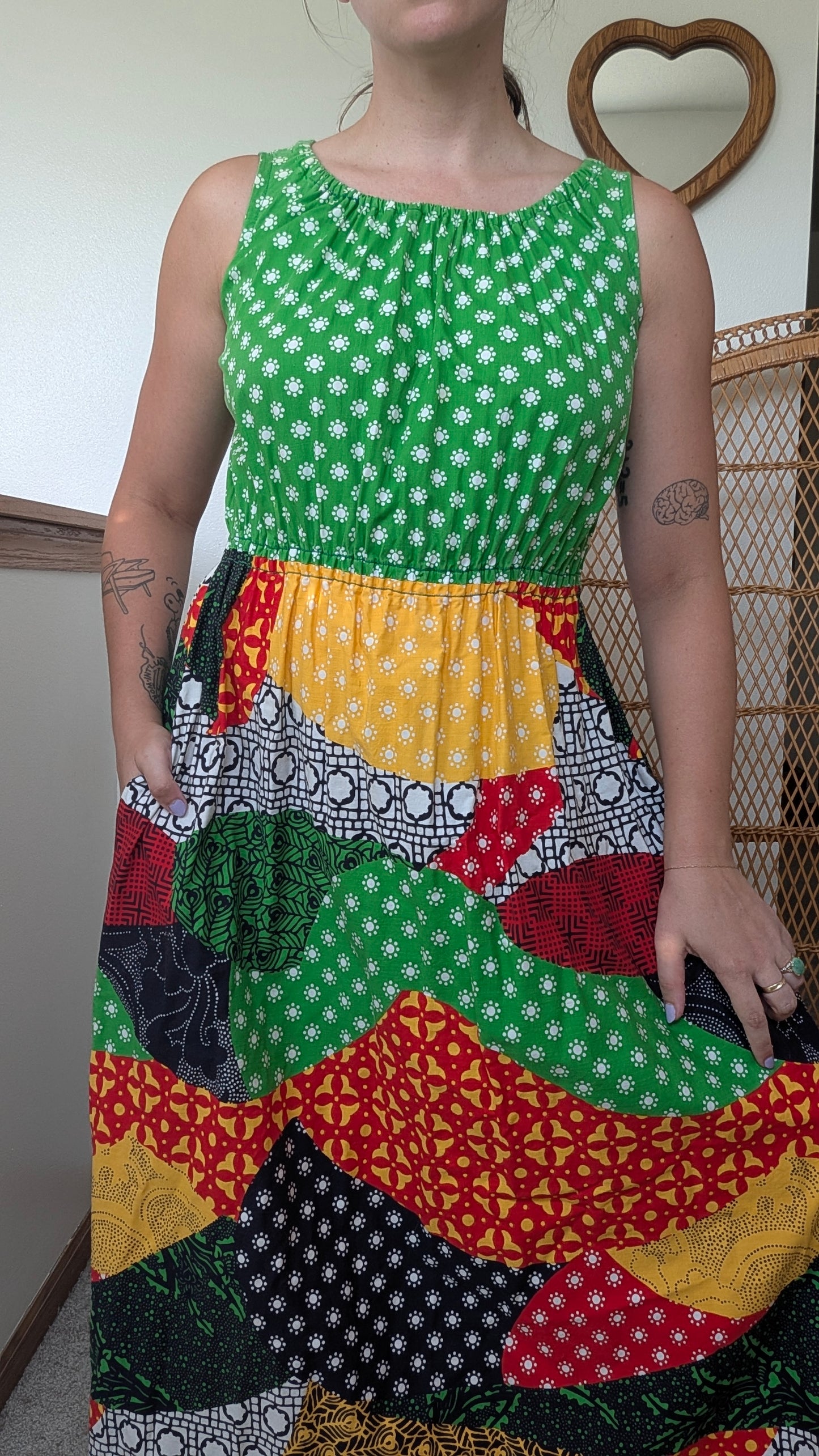 1970s colorful maxi