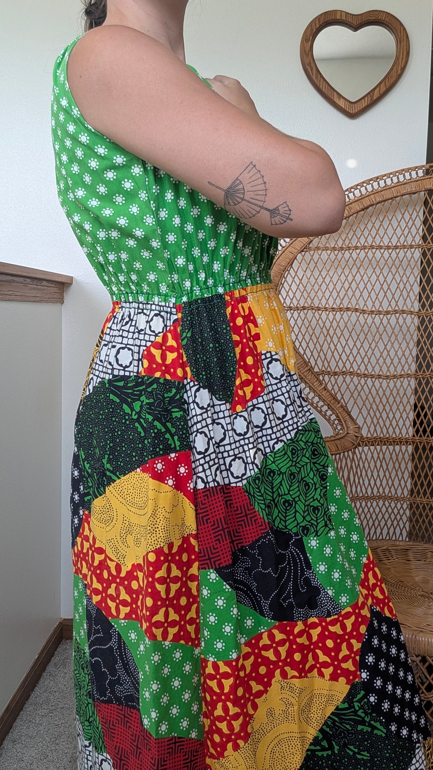 1970s colorful maxi