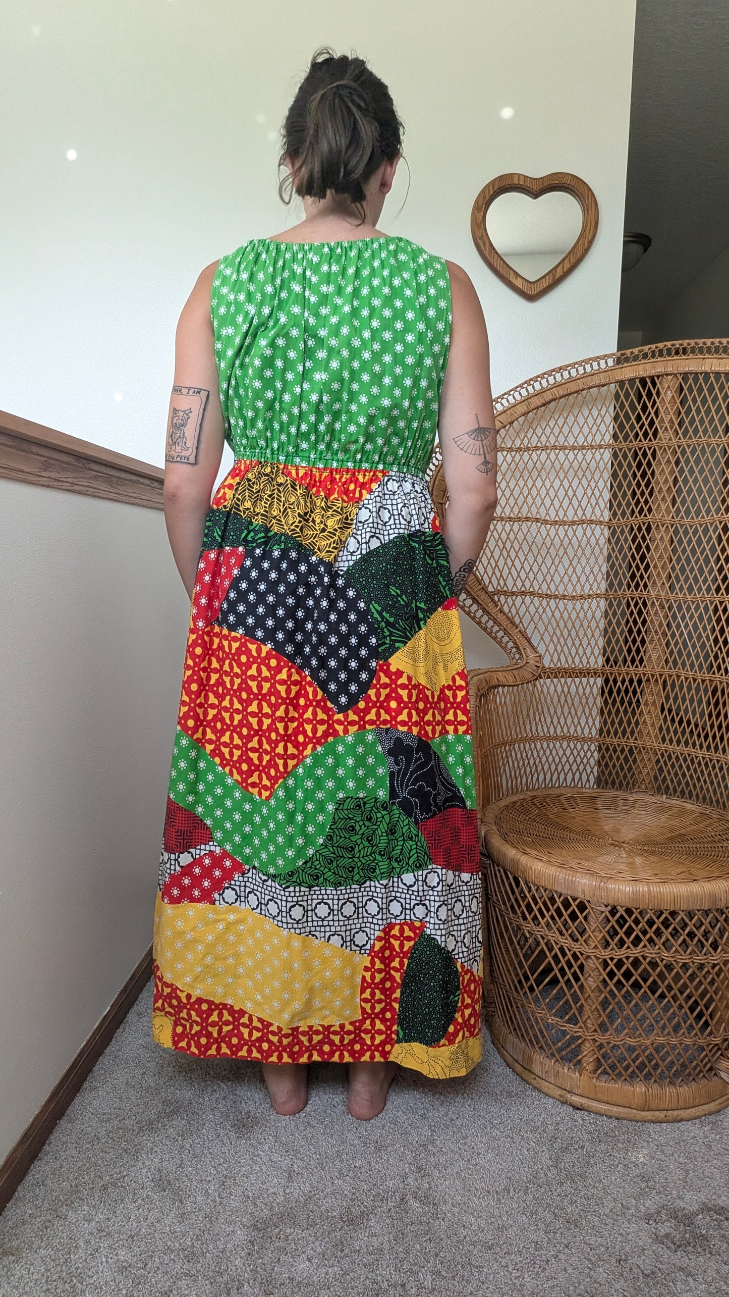 1970s colorful maxi
