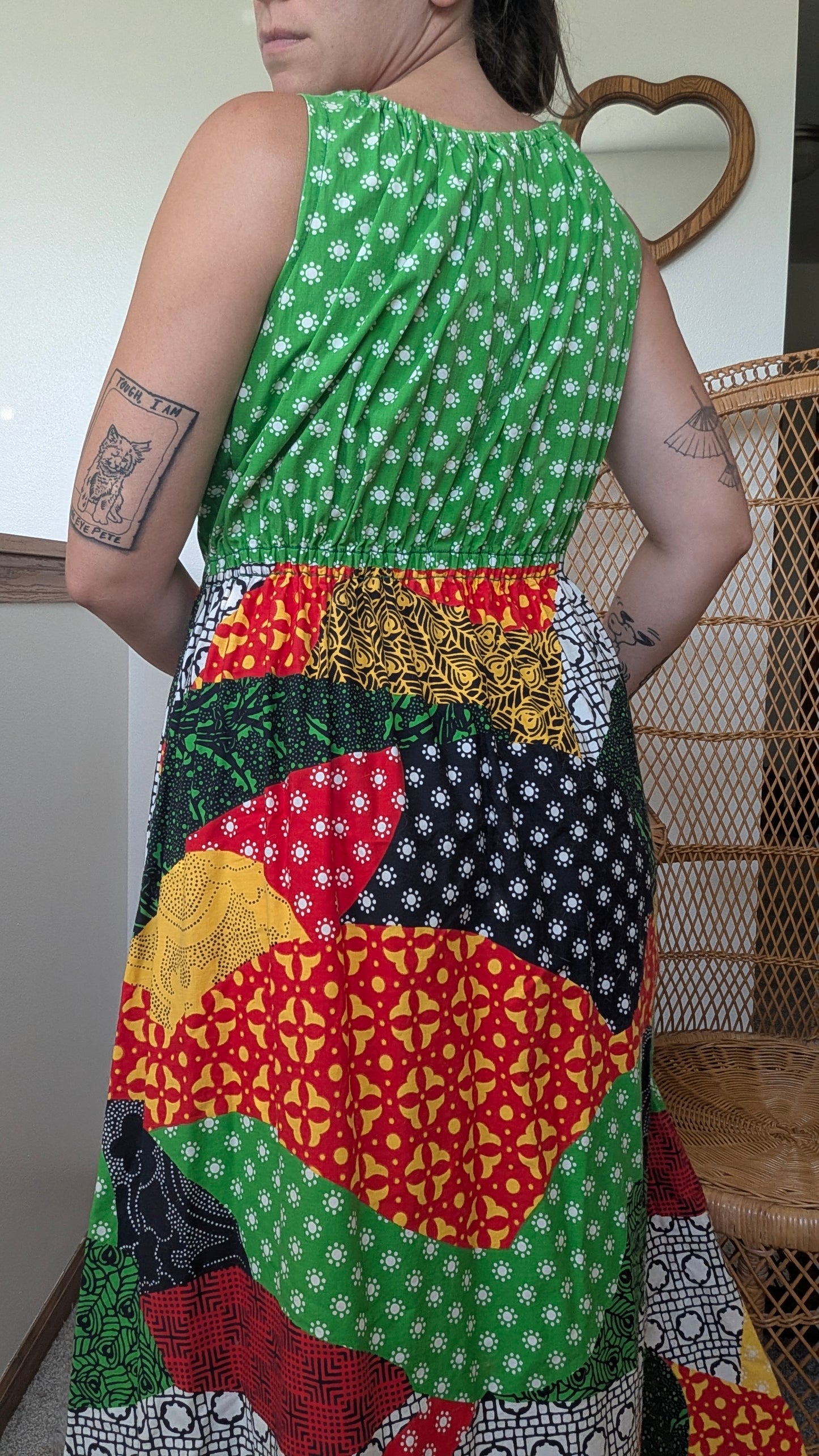 1970s colorful maxi