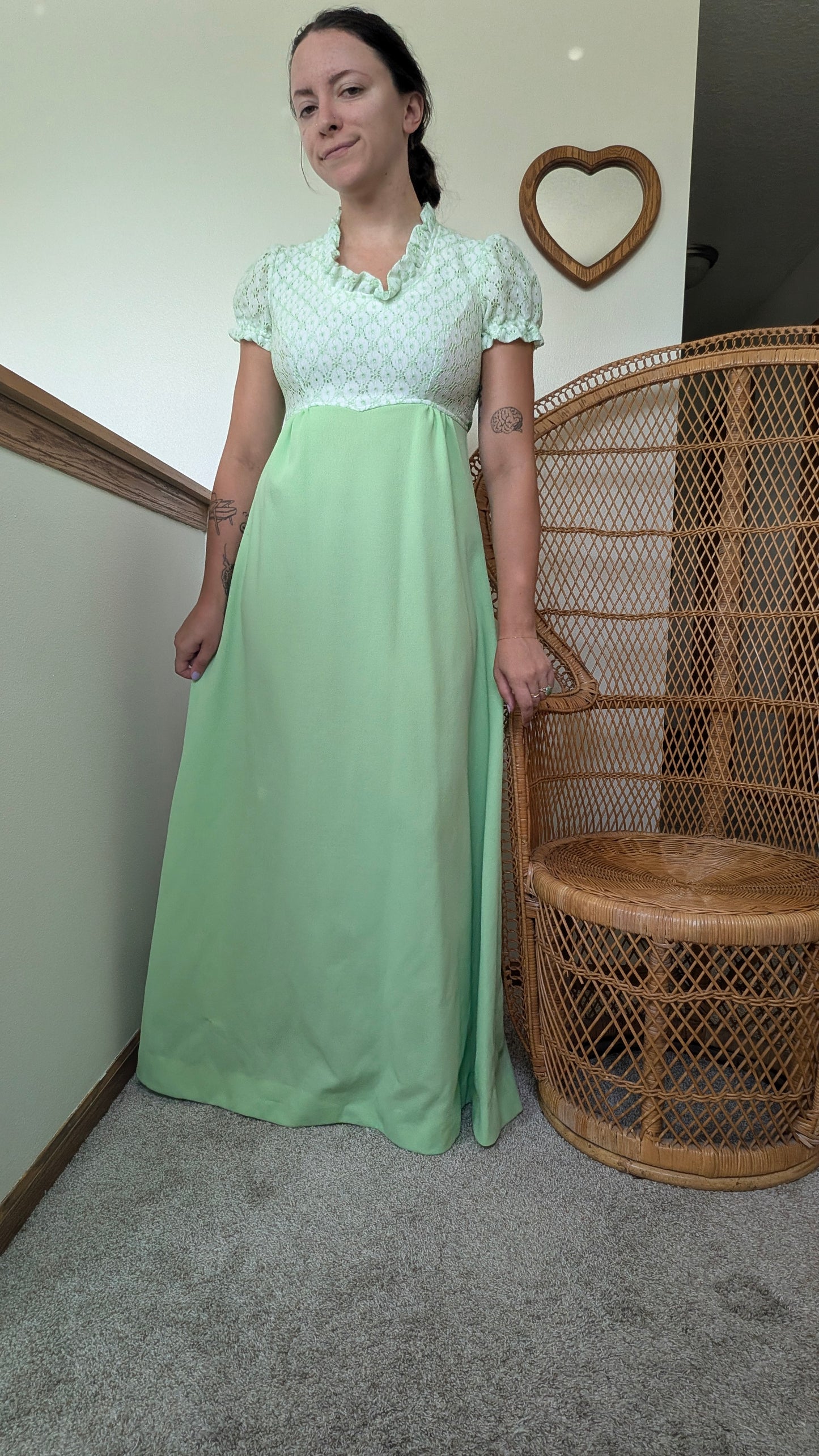 1960s green sherbet dress