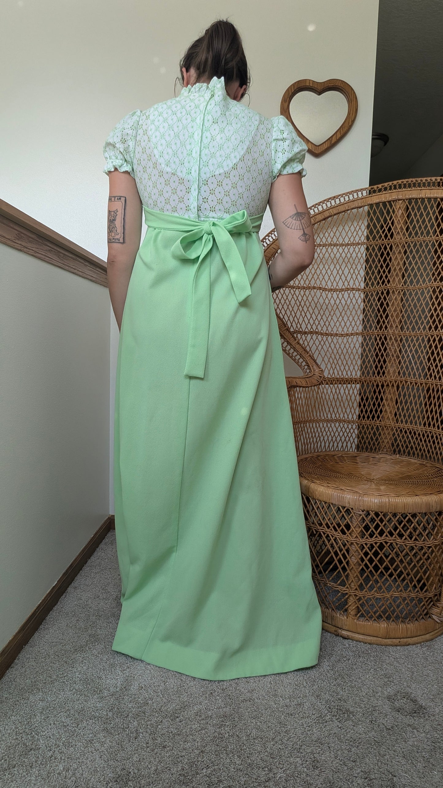 1960s green sherbet dress