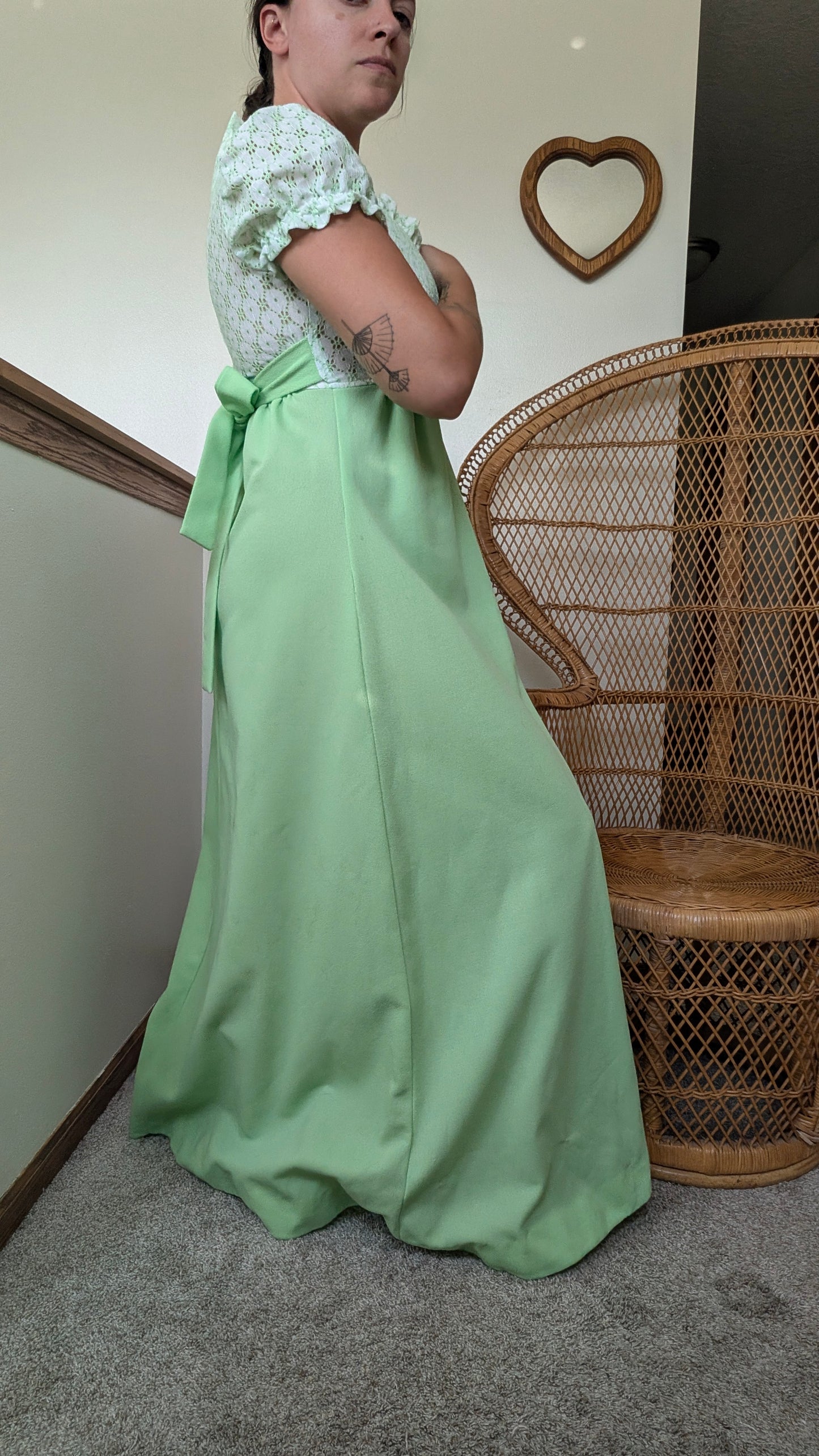1960s green sherbet dress