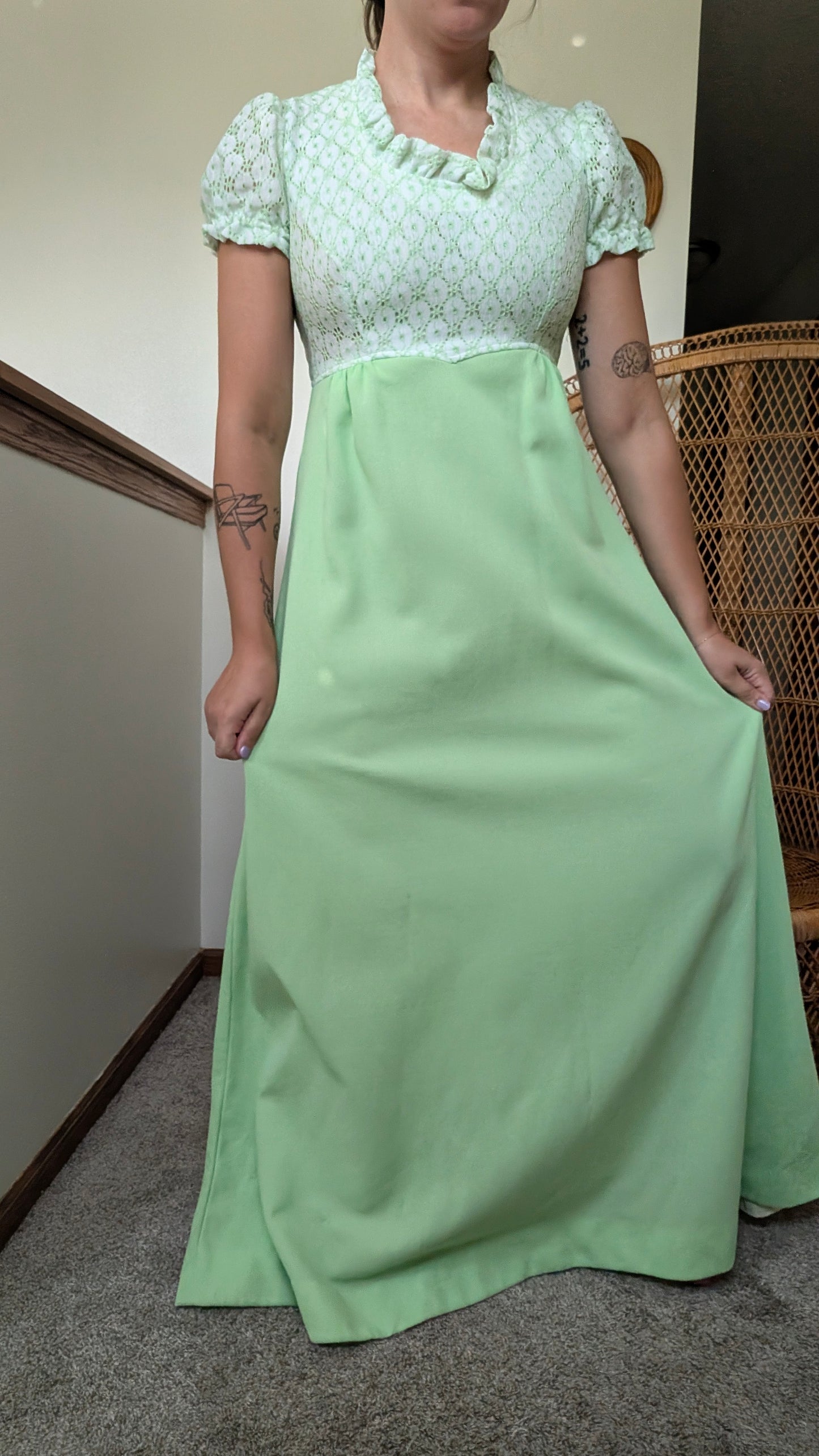 1960s green sherbet dress