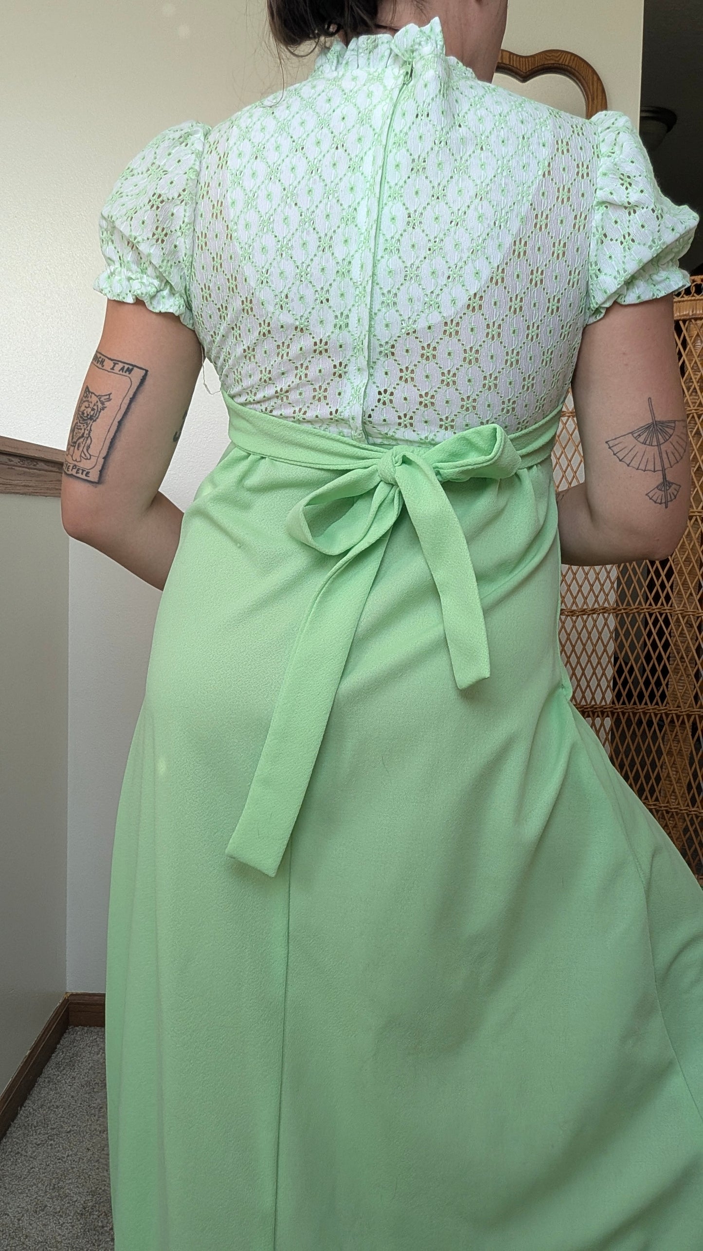 1960s green sherbet dress