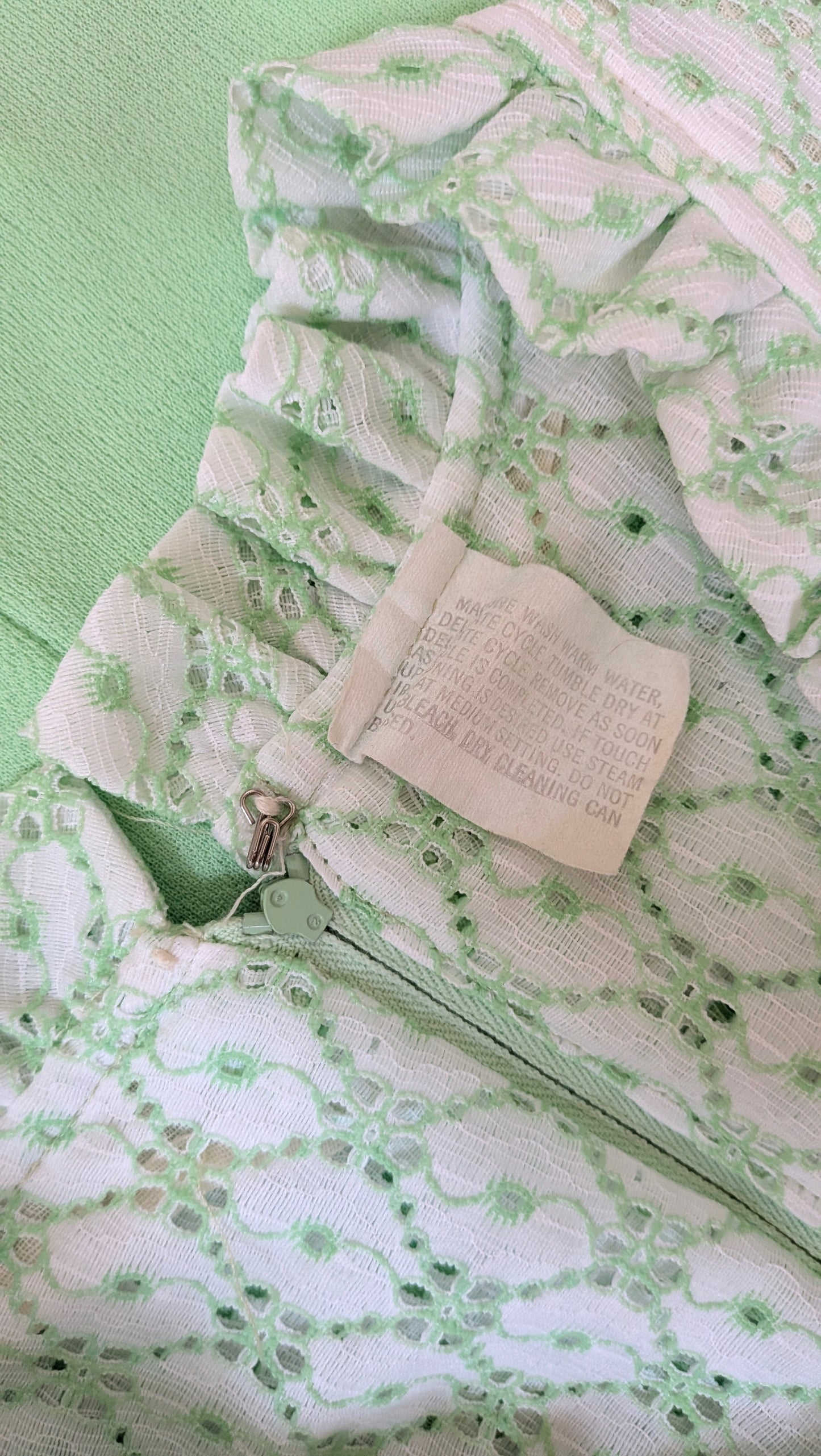 1960s green sherbet dress