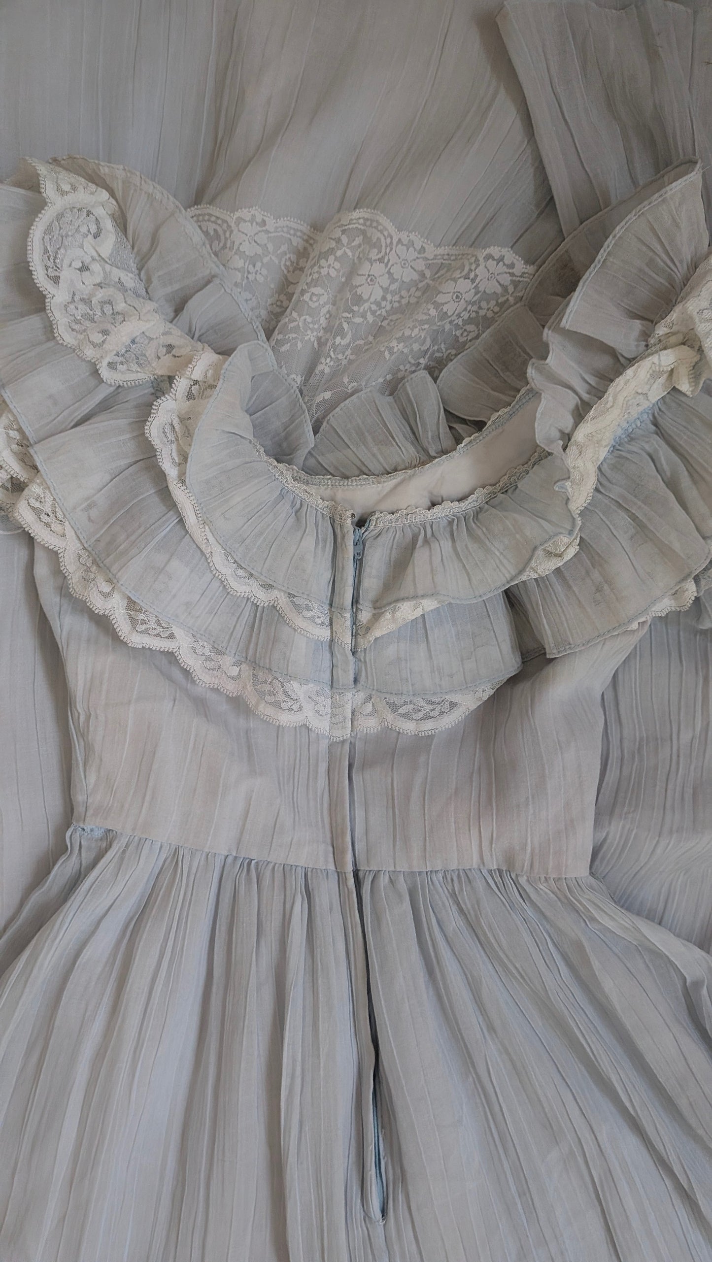 1970s ruffle dress