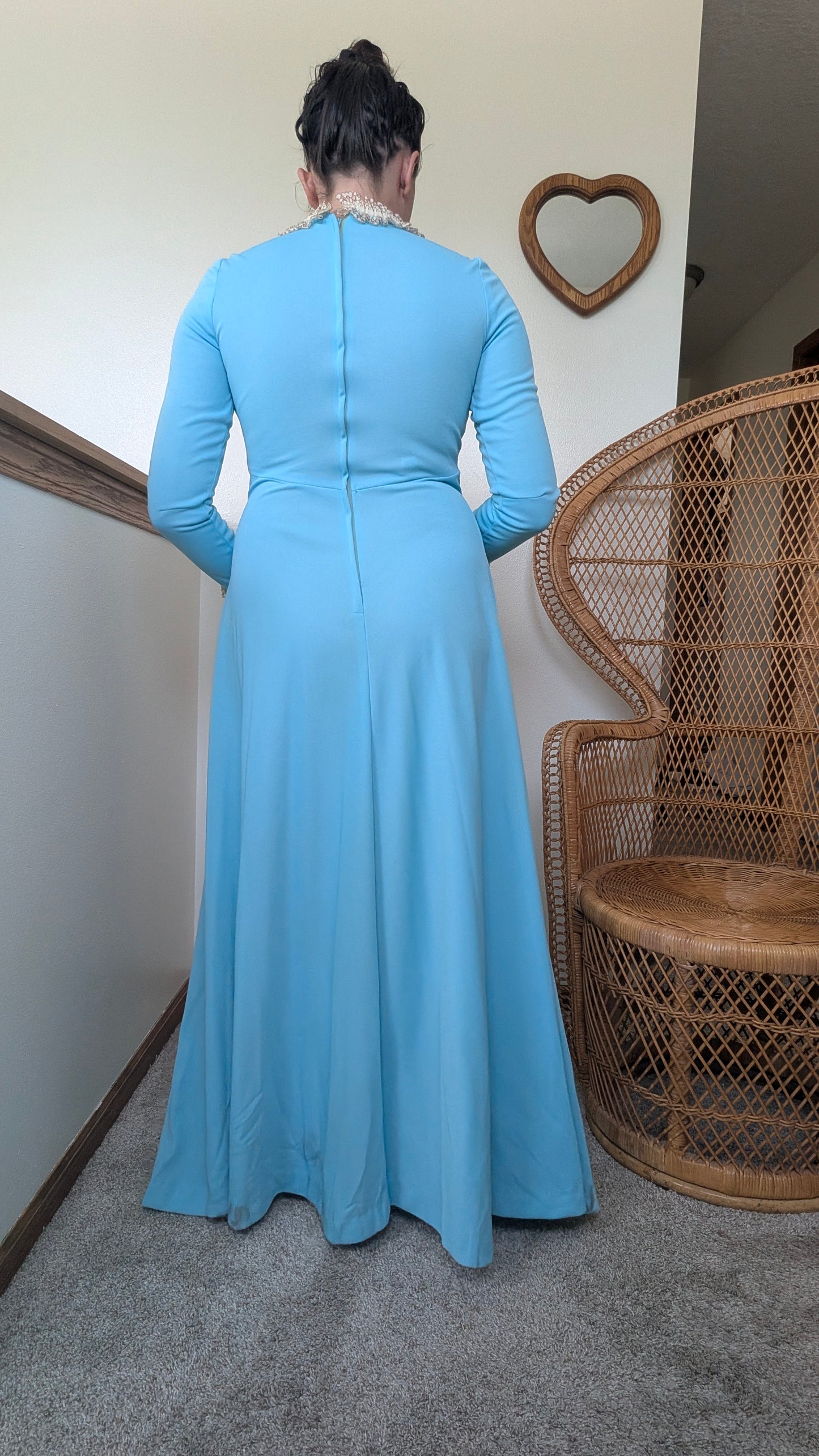 1960s aqua dress