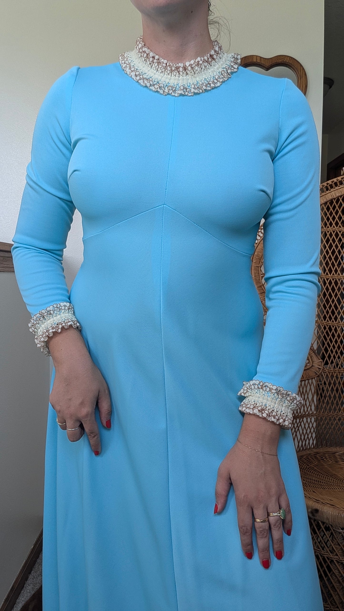 1960s aqua dress