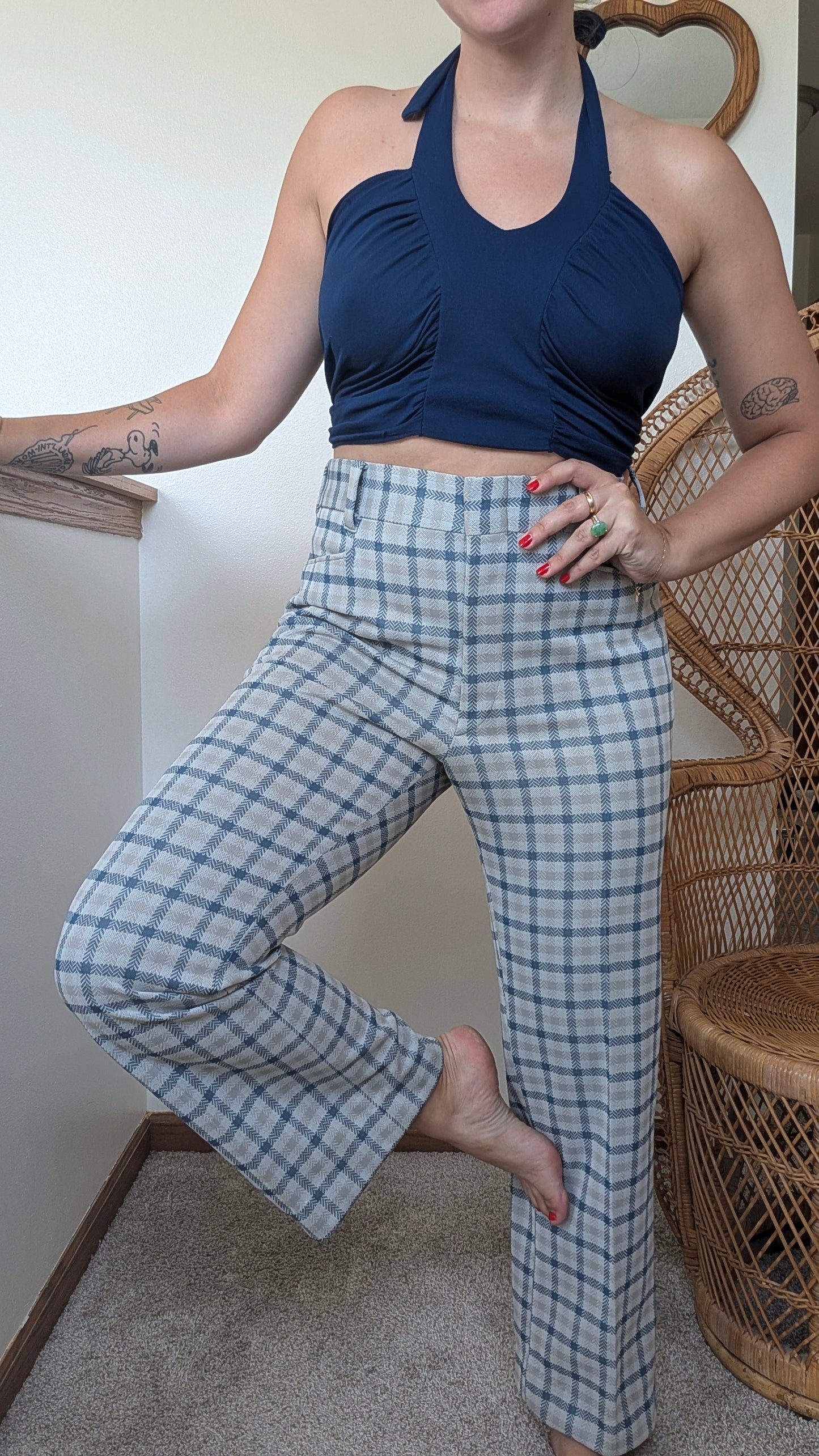 1970s plaid pants