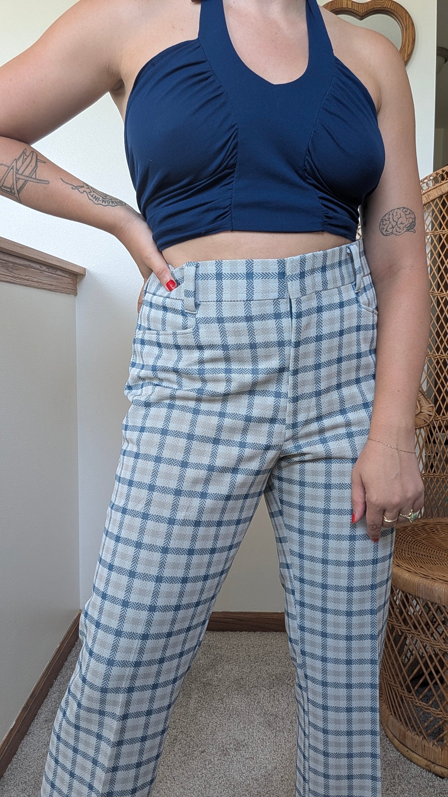 1970s plaid pants