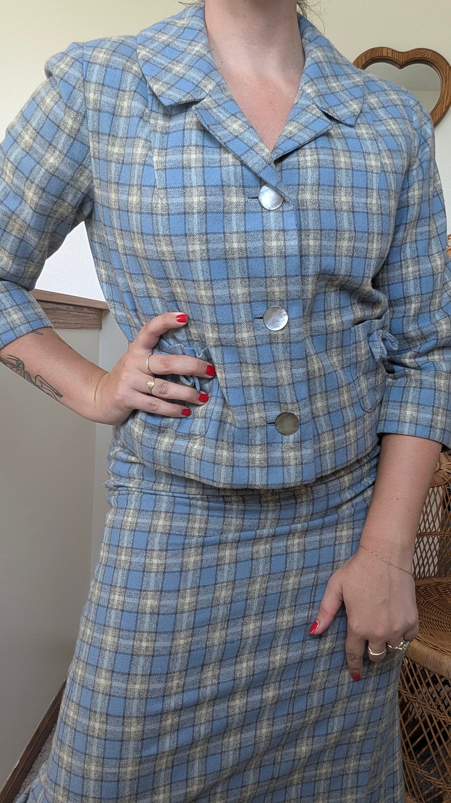 1960s plaid blazer
