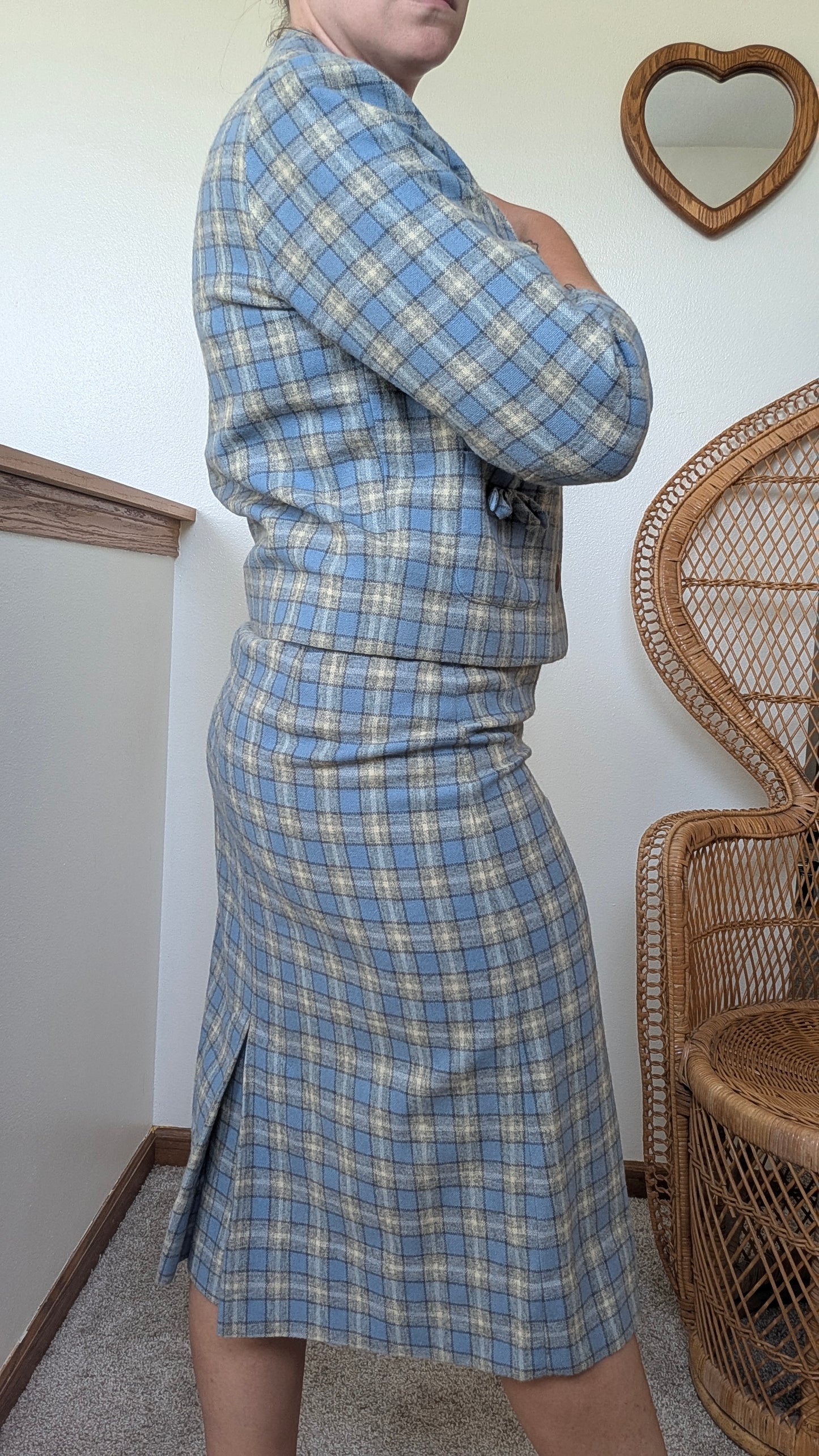 1960s plaid blazer