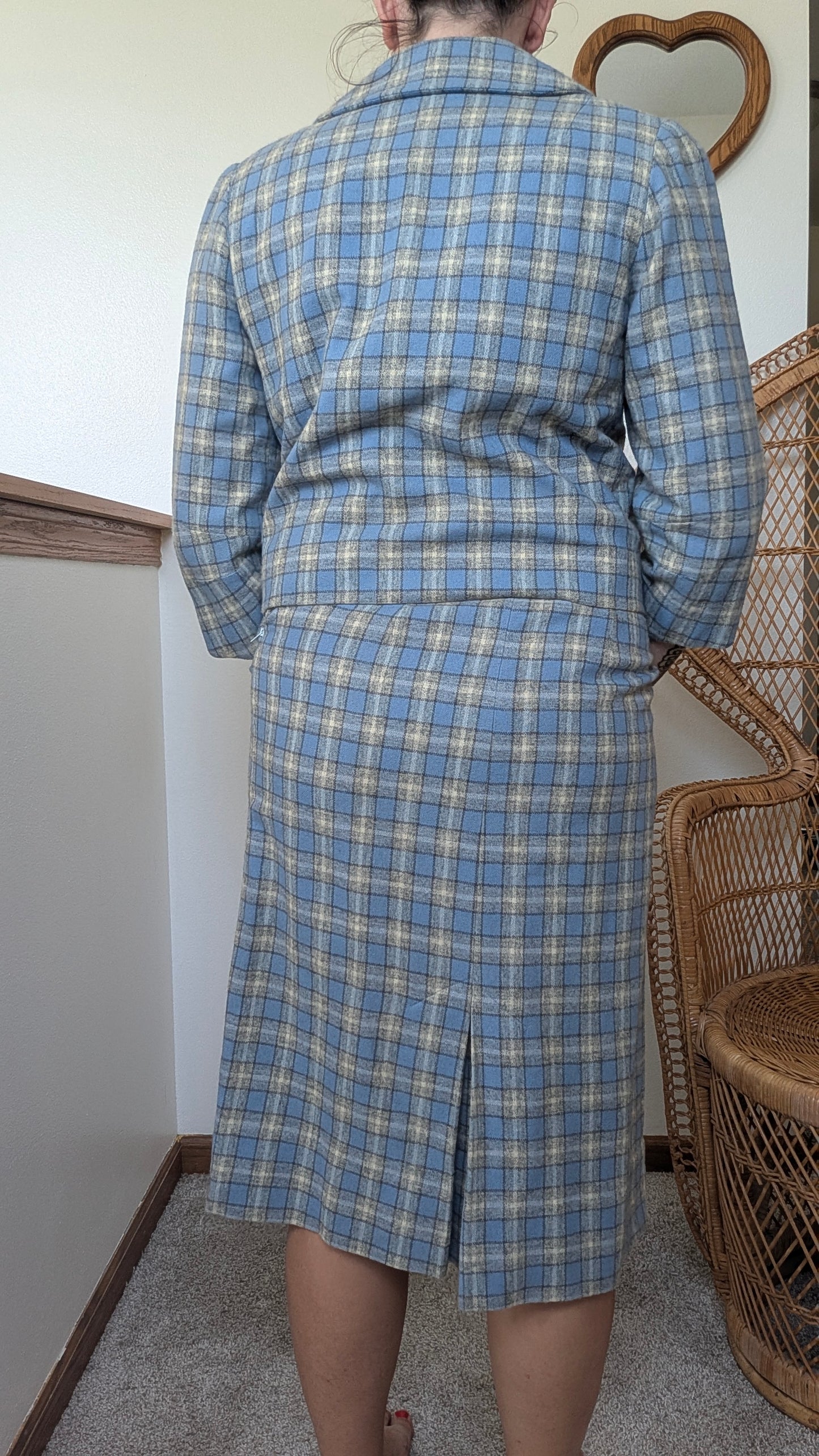 1960s plaid skirt